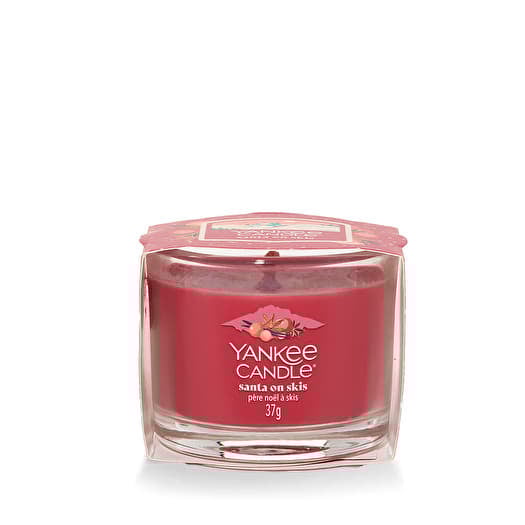 Yankee Candle Votive Glass Santa On Skis