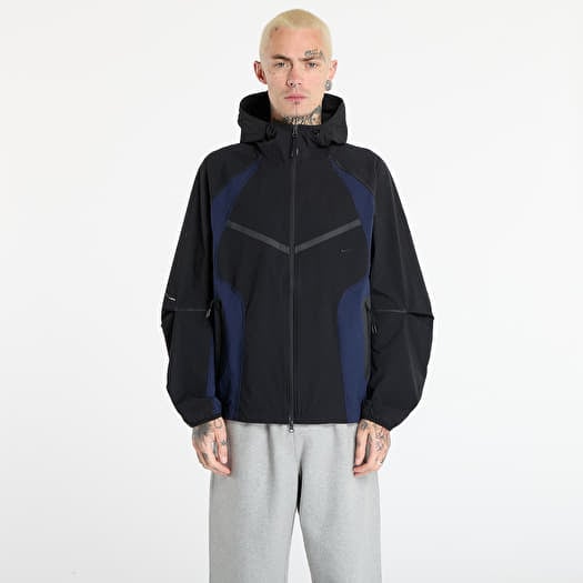 Nike Tech Men's Dri-FIT Woven Color-Block Windrunner Loose Jacket Black/ Obsidian/ Black