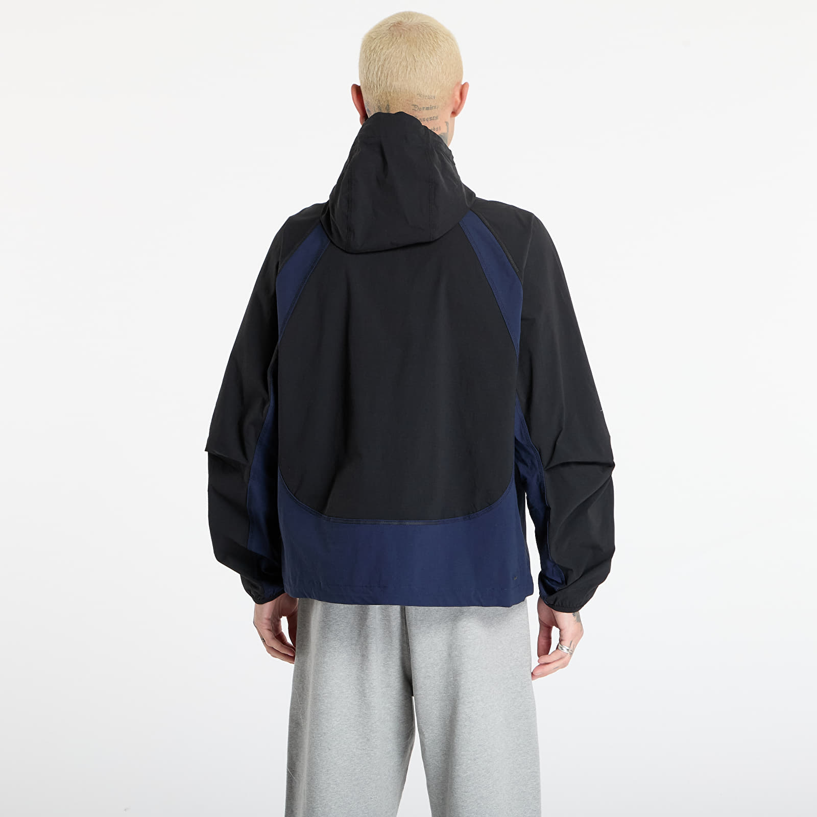 Jacken Nike Tech Men's Dri-FIT Woven Color-Block Windrunner Loose Jacket Black/ Obsidian/ Black