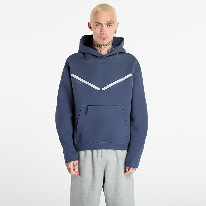 Sweatshirt Nike Tech Men's Pullover Hoodie with Reflective Accents Thunder Blue/ Black