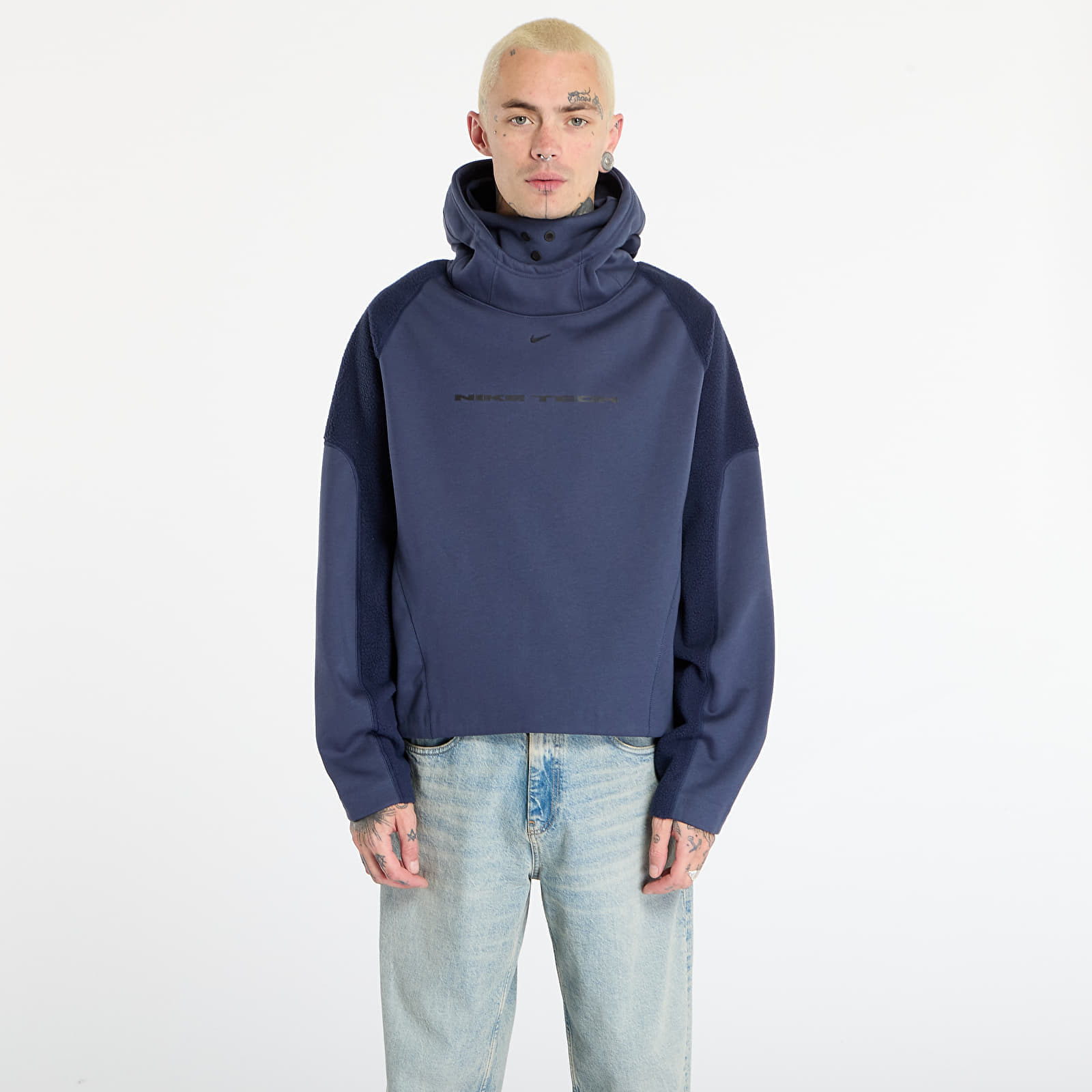 Sweatshirt Nike Tech Boreas Mens Oversized Hoodie Thunder Blue/ Obsidian/ Black L