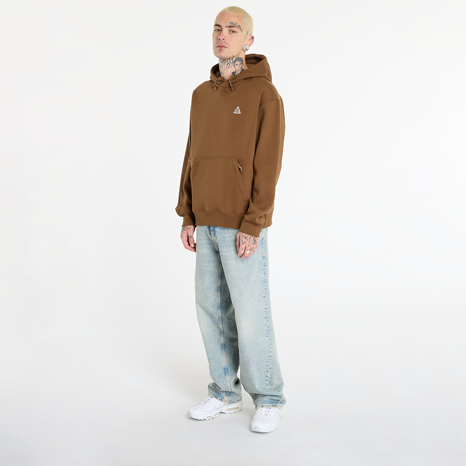 Sweatjacken und Sweatshirts Nike ACG "Tuff Fleece" Pullover Hoodie Mosswood Brown/ Lt Khaki/ Summit White