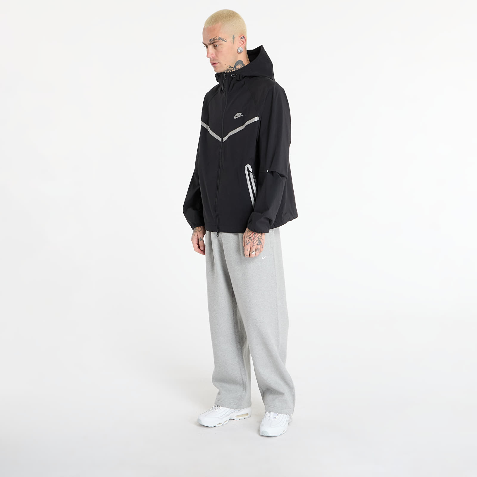 Jacken Nike Tech Men's Full-Zip Woven Windrunner Jacket Black