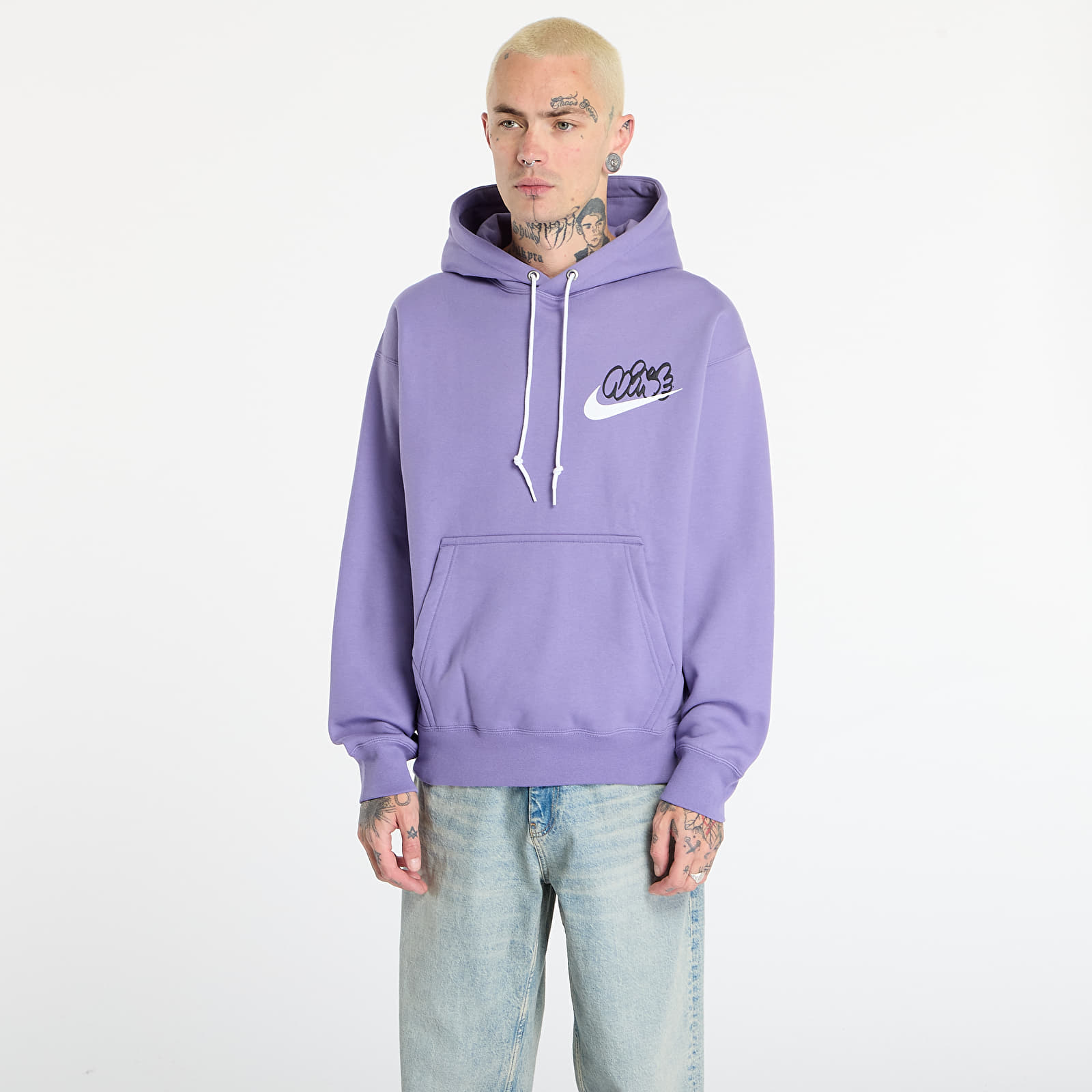 Dukserice Nike Solo Swoosh Men's Fleece Hoodie Dusty Amethyst