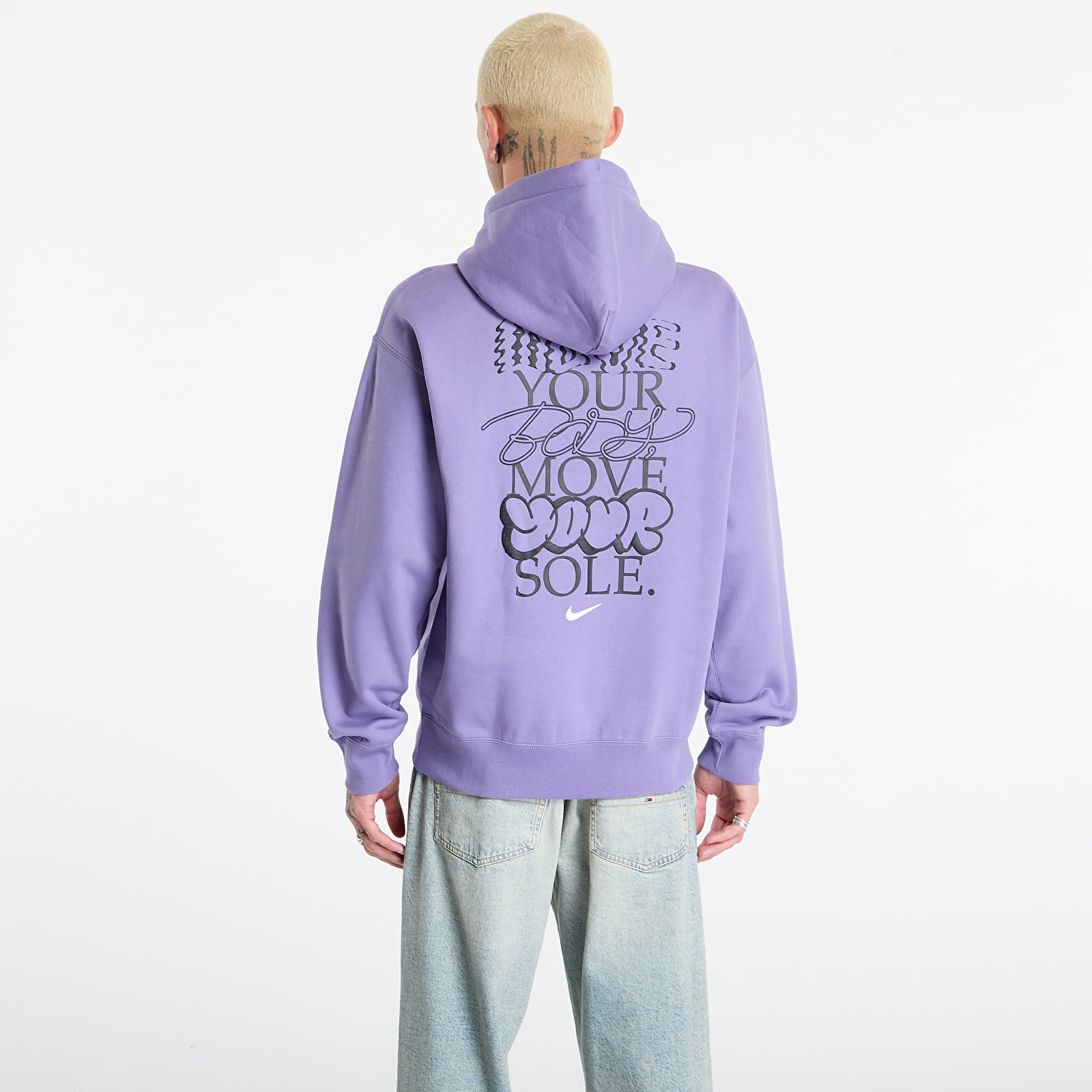 Dukserice Nike Solo Swoosh Men's Fleece Hoodie Dusty Amethyst