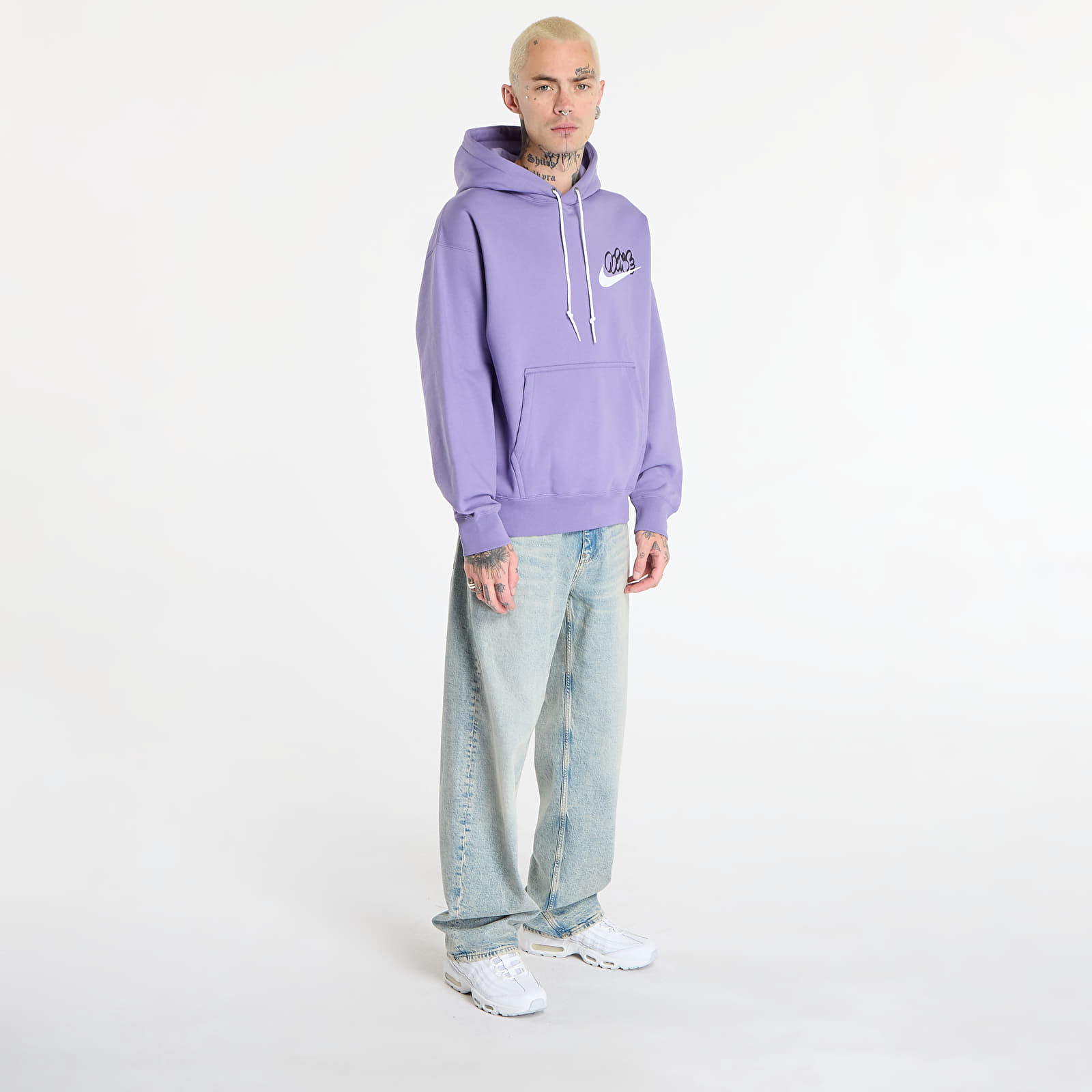 Dukserice Nike Solo Swoosh Men's Fleece Hoodie Dusty Amethyst