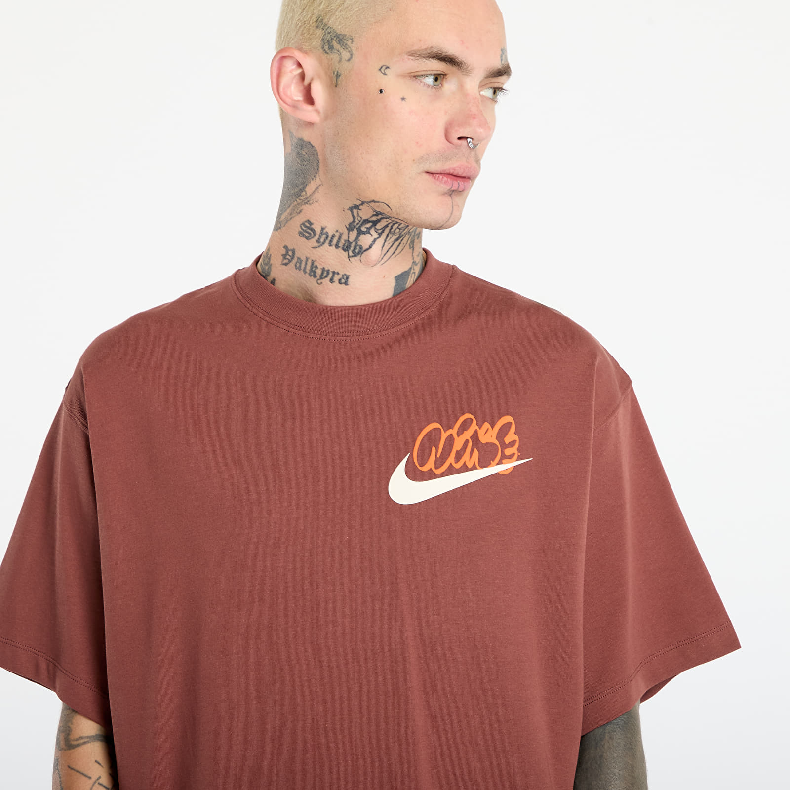 Majice T-shirt Nike Solo Swoosh Men's T-Shirt Red Sepia