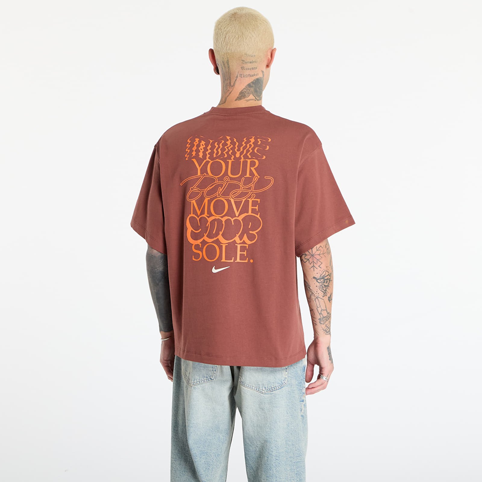 Majice T-shirt Nike Solo Swoosh Men's T-Shirt Red Sepia