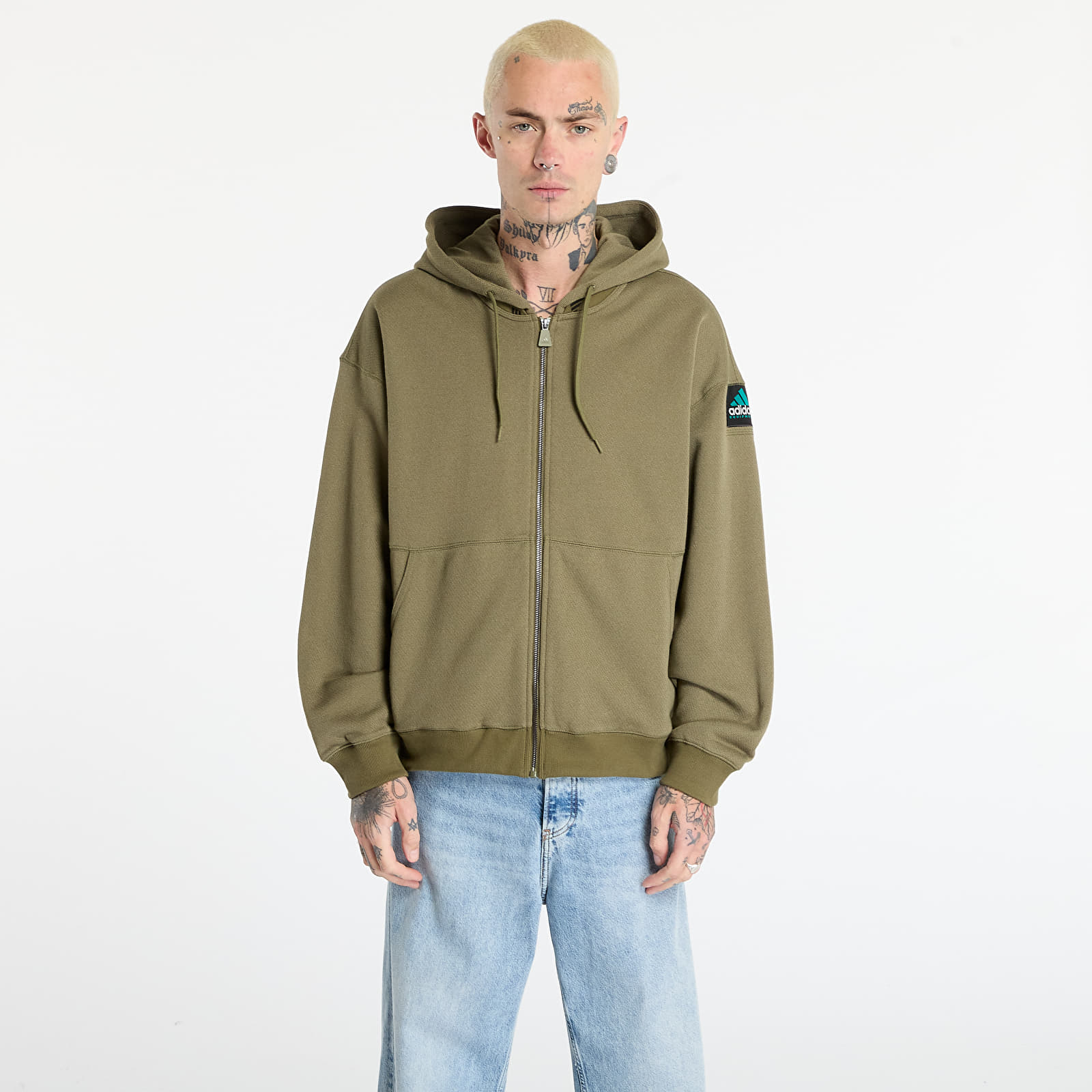 Sweatjacken und Sweatshirts adidas Equipment Reflective Hoodie Full-Zip Focus Olive