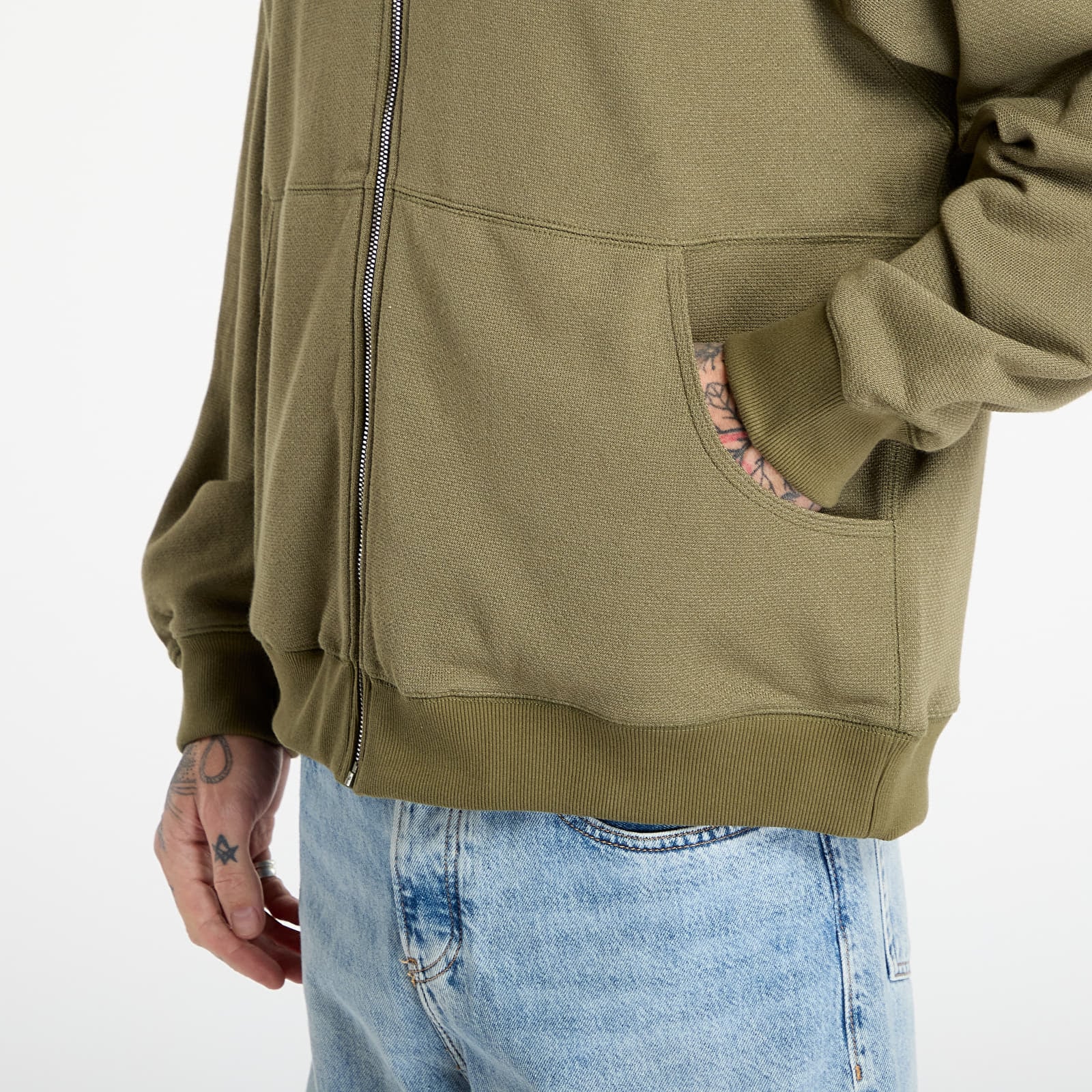 Sweatjacken und Sweatshirts adidas Equipment Reflective Hoodie Full-Zip Focus Olive