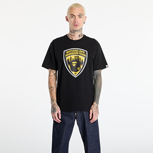 A BATHING APE Security Emblem Tee UNISEX Black