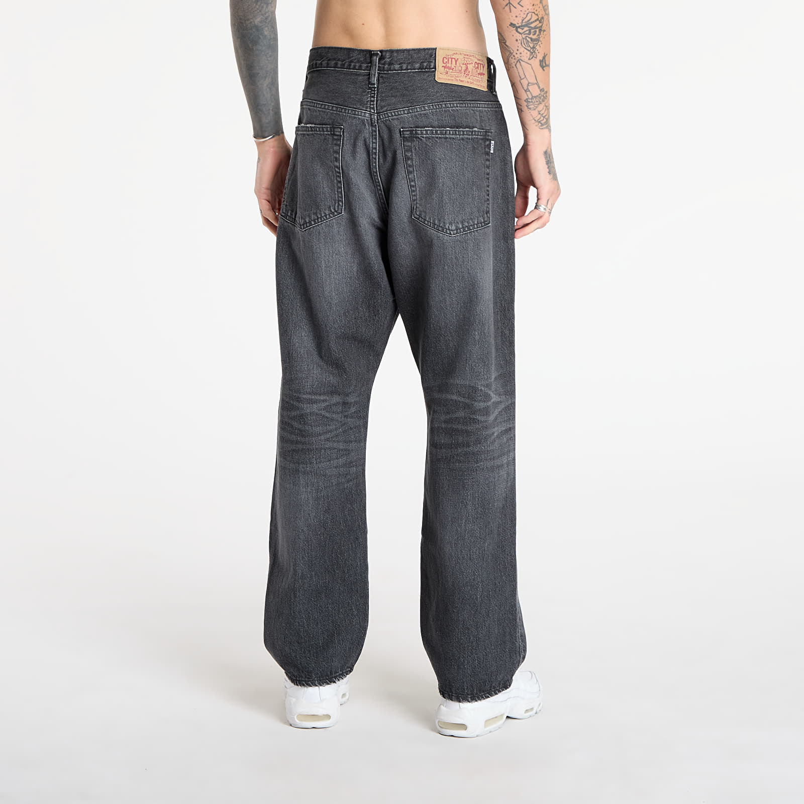 Vaqueros para hombre A BATHING APE Shark Loose Fit 13 Oz Denim Pants UNISEX Black