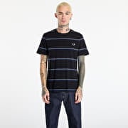 FRED PERRY Fine Stripe T-Shirt Black