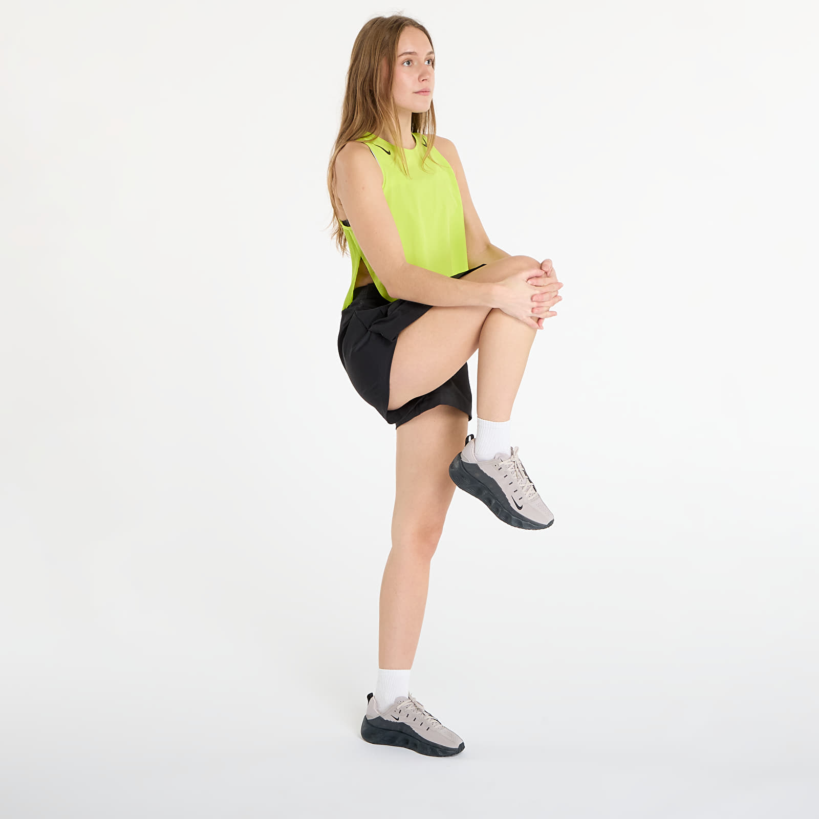 Γυναικεία Tank tops Nike AeroSwift Women's Dri-FIT ADV Cropped Running Tank Top Cyber/ Black