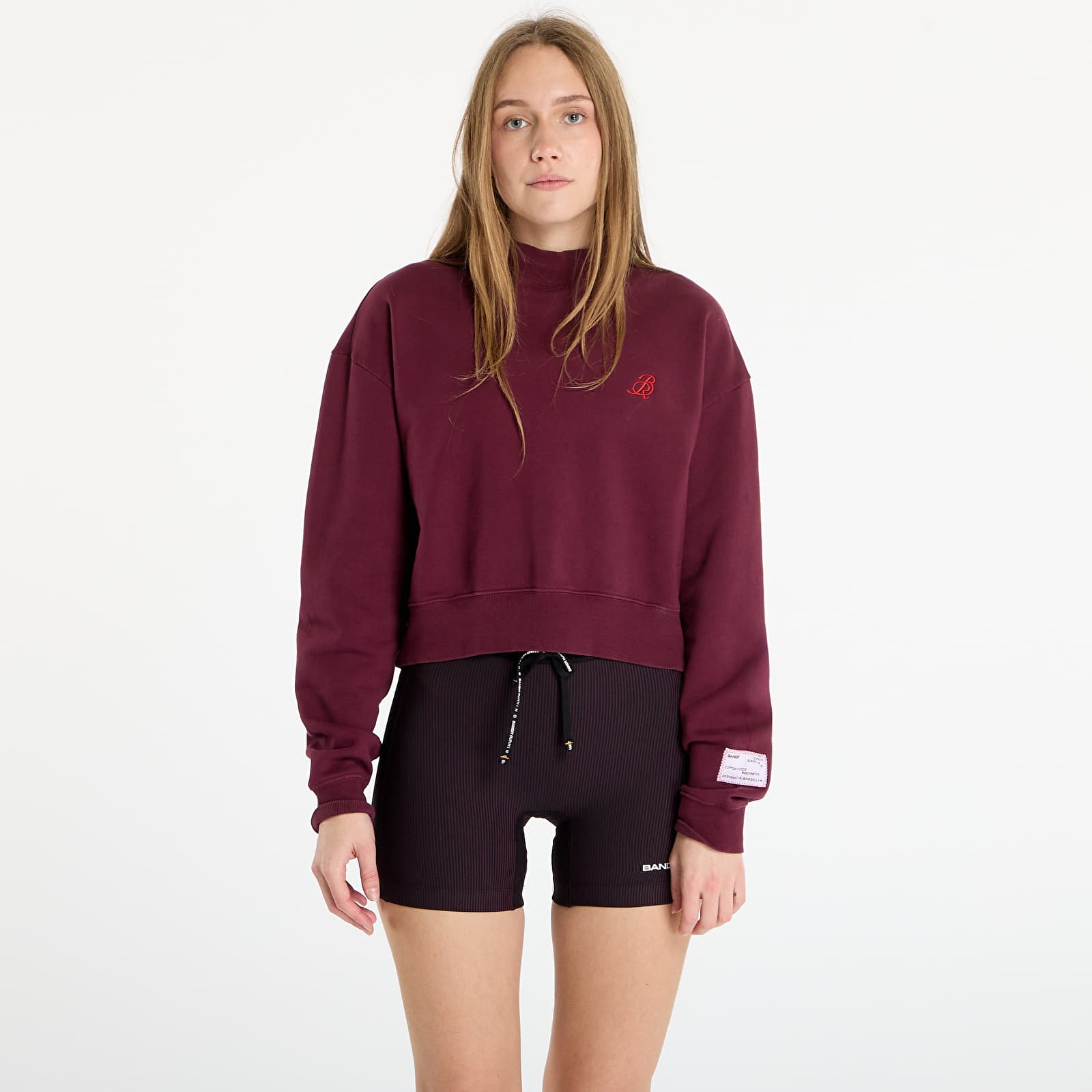 Dukserice Bandit Cotton Fleece Women's Cropped Crewneck Fig
