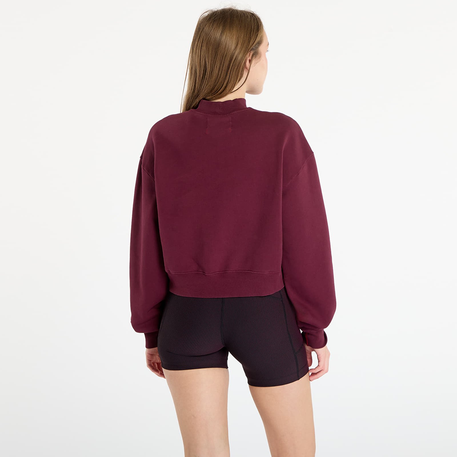 Dukserice Bandit Cotton Fleece Women's Cropped Crewneck Fig