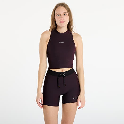 Bandit Striped Cadence™ Mockneck Halter Race Crop Black/ Fig