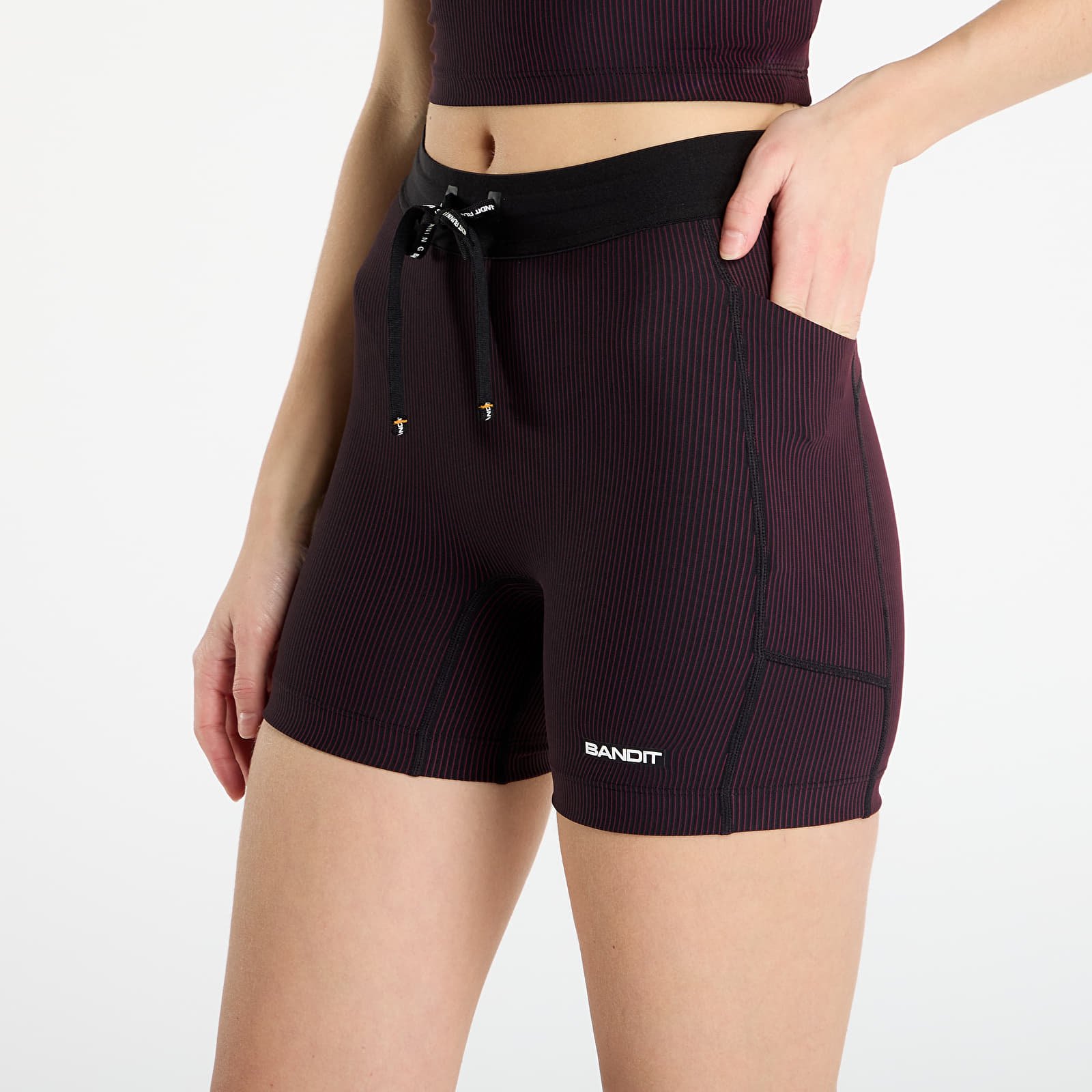 Šorti Bandit Striped Cadence™ 5" Compression Black/ Fig