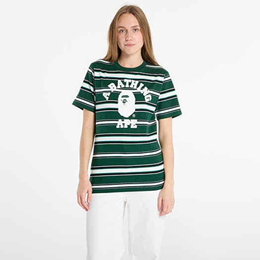 T-krekls A BATHING APE College Stripe Tee Green