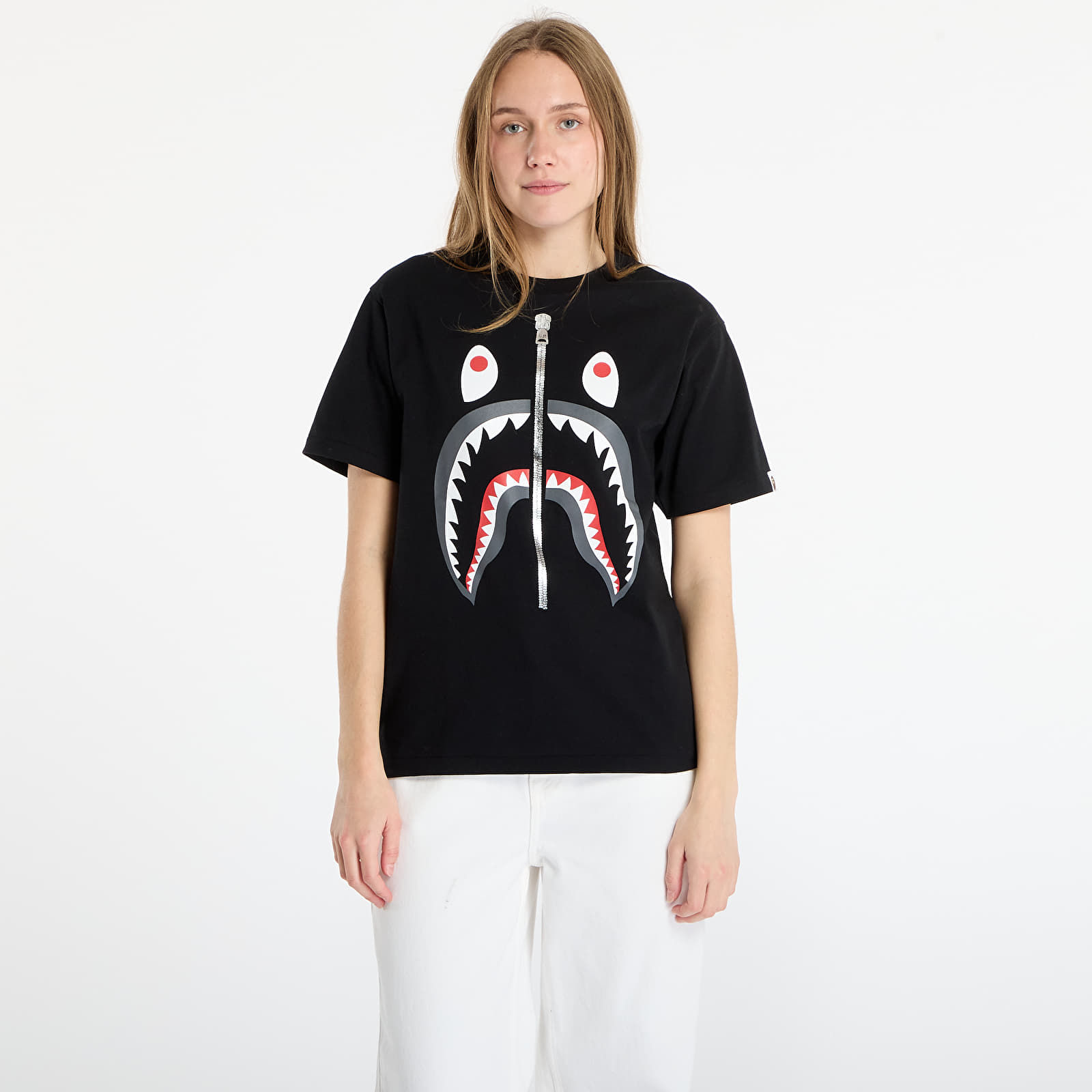 T-shirts de homem A BATHING APE Shark Tee UNISEX Black