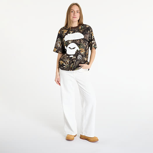 A BATHING APE Tree Edge Camo Ape Face Relaxed Fit Tee UNISEX Brown