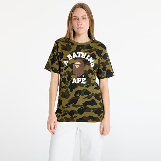 T-särk A BATHING APE 1St Camo College Tee UNISEX Green