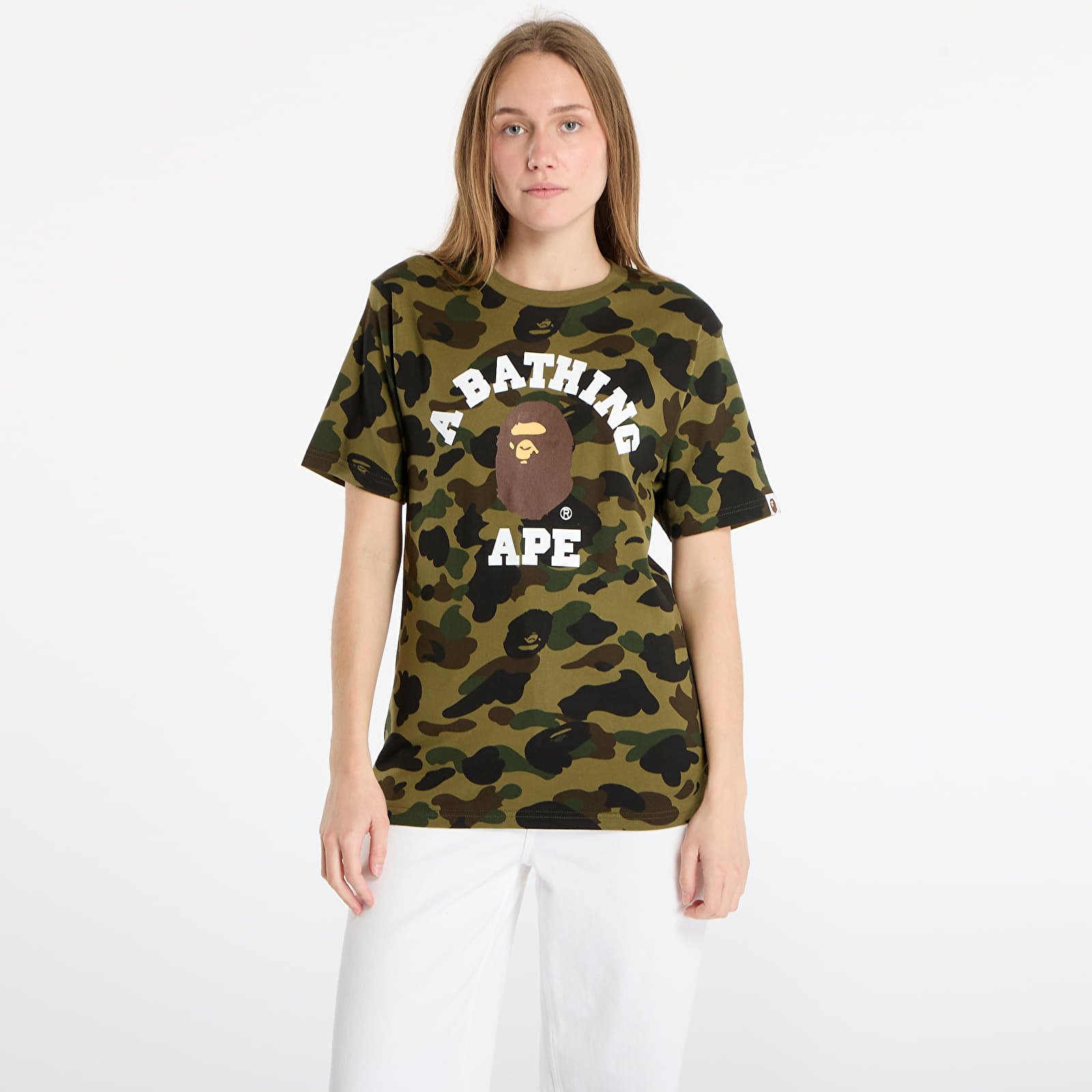 Men's T-shirts A BATHING APE 1St Camo College Tee UNISEX Green