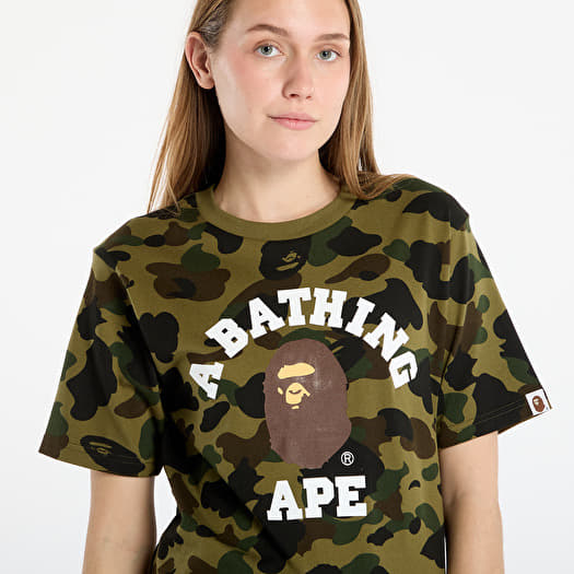 A BATHING APE 1St Camo College Tee UNISEX Green | Footshop