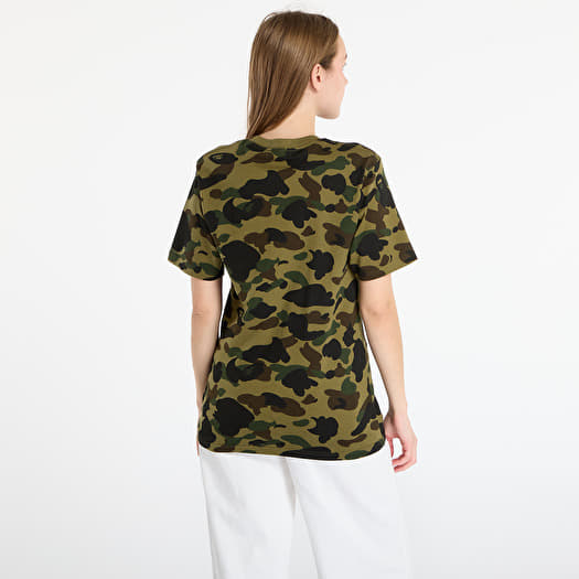 A BATHING APE 1St Camo College Tee UNISEX Green | Footshop
