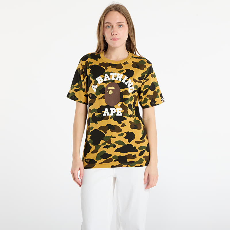 Marškinėliai A BATHING APE 1St Camo College Tee UNISEX Yellow
