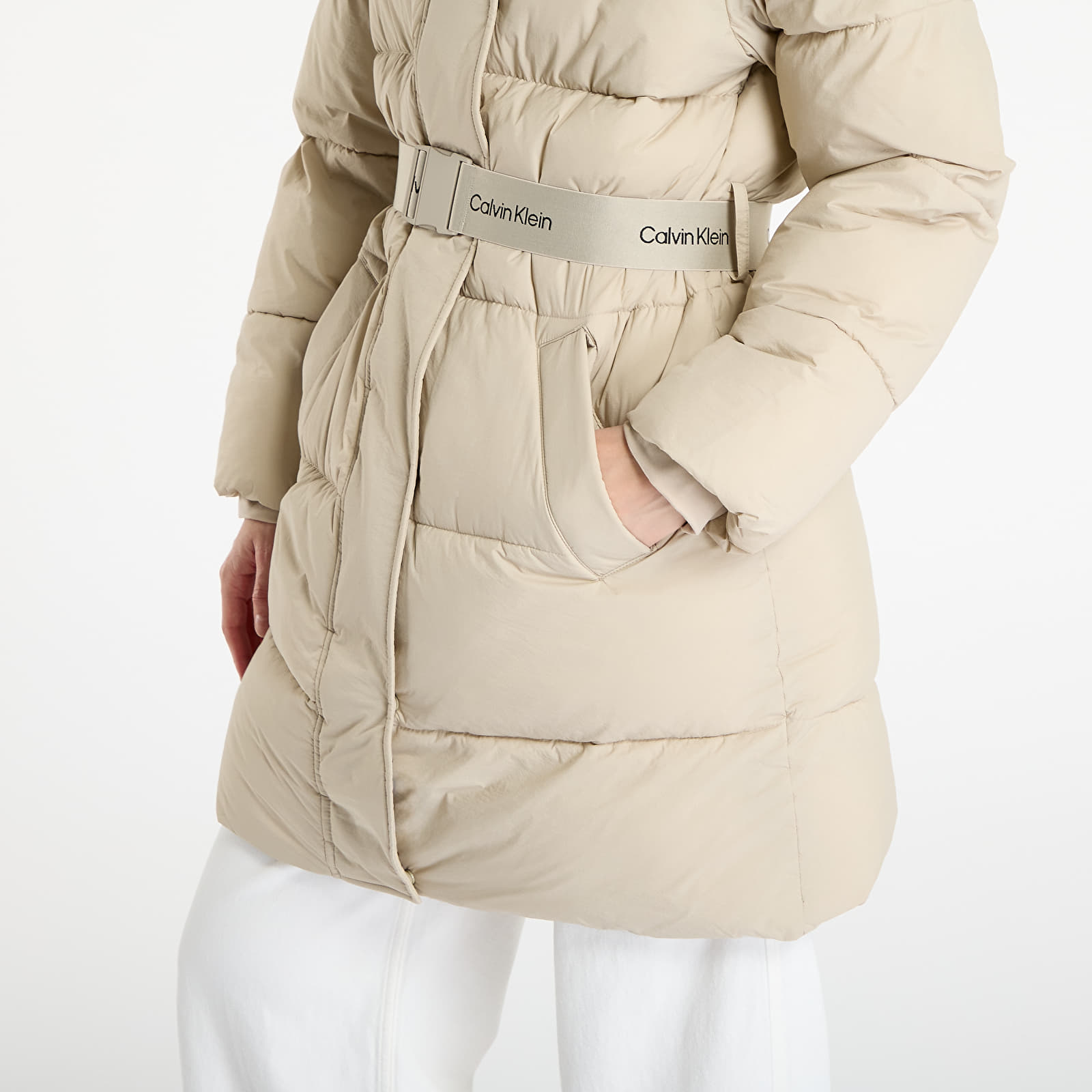 Jackets Calvin Klein Jeans Belted Midweight Coat Brown