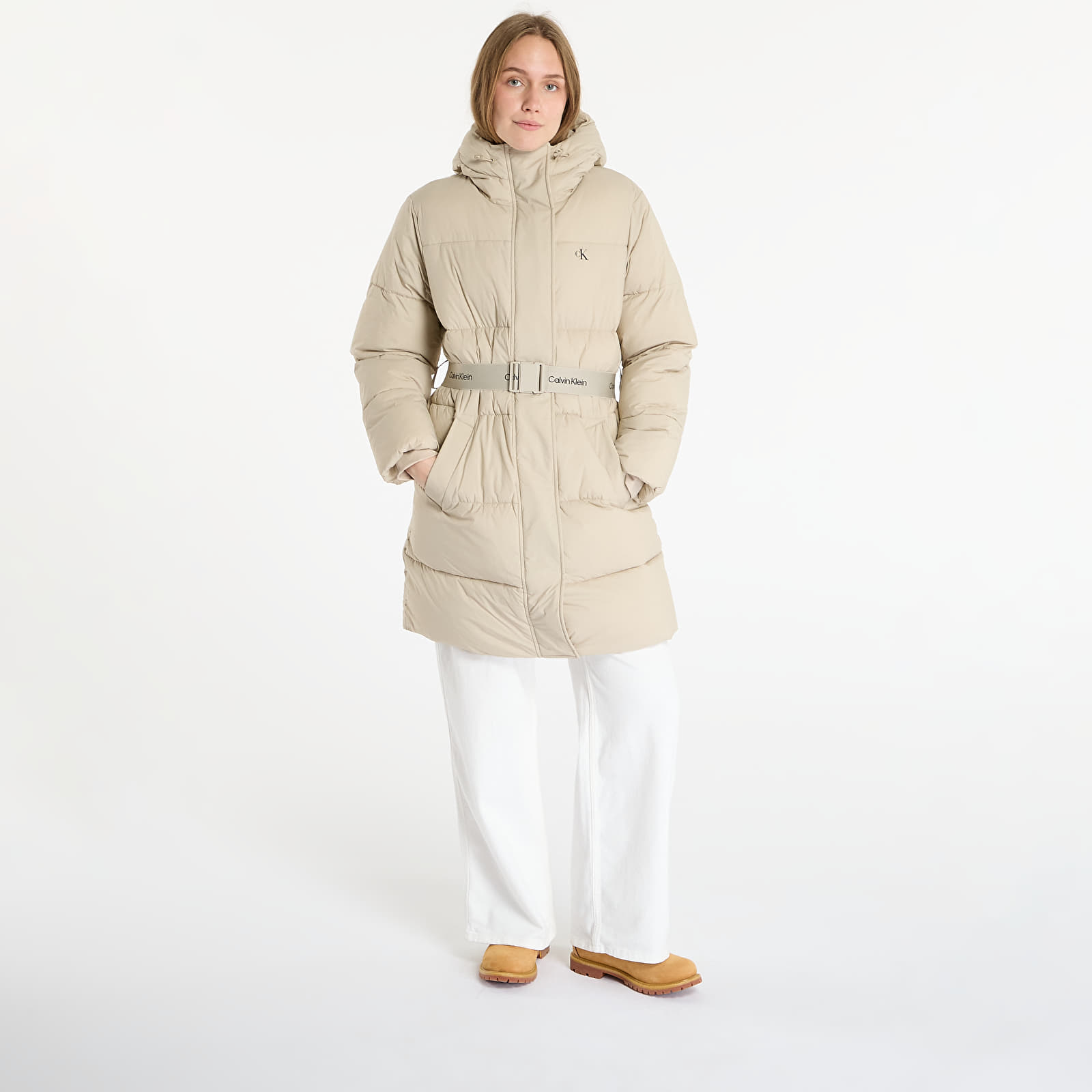 Jackets Calvin Klein Jeans Belted Midweight Coat Brown