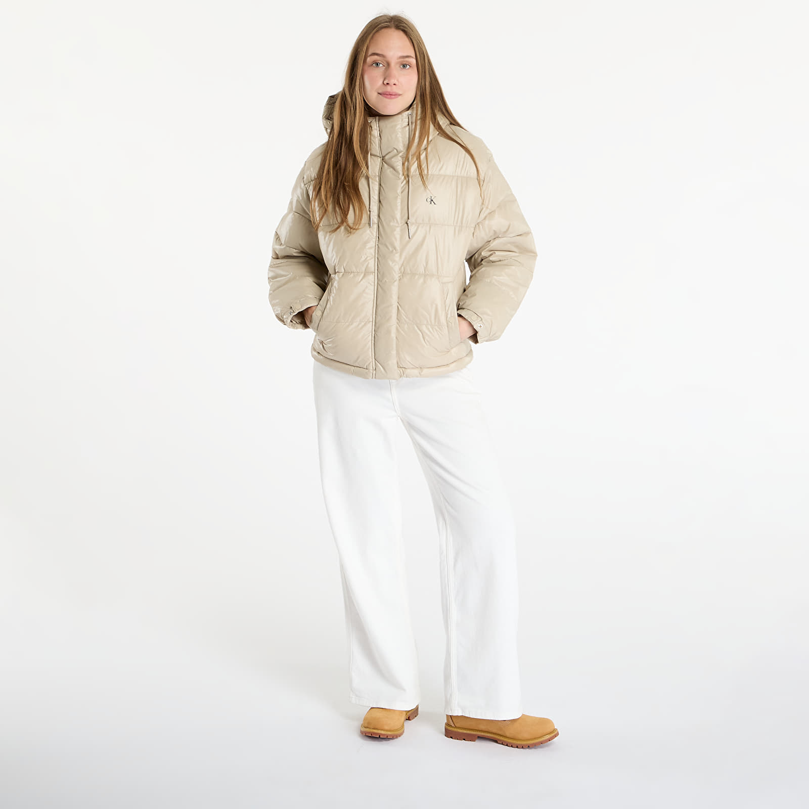 Jackets Calvin Klein Jeans Shine Puffer Jacket Brown