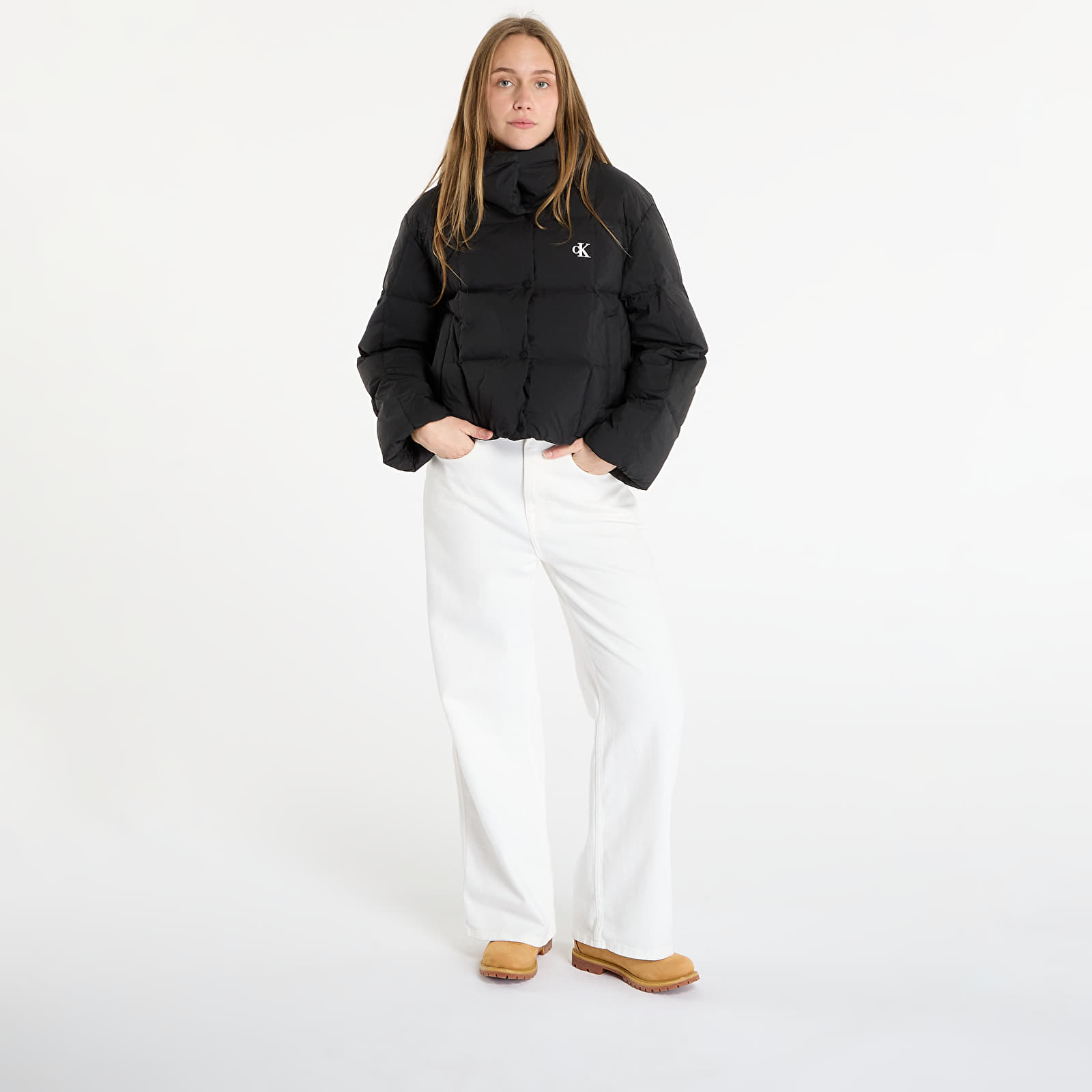 Kurtki Calvin Klein Jeans Short Down Puffer Jacket Black