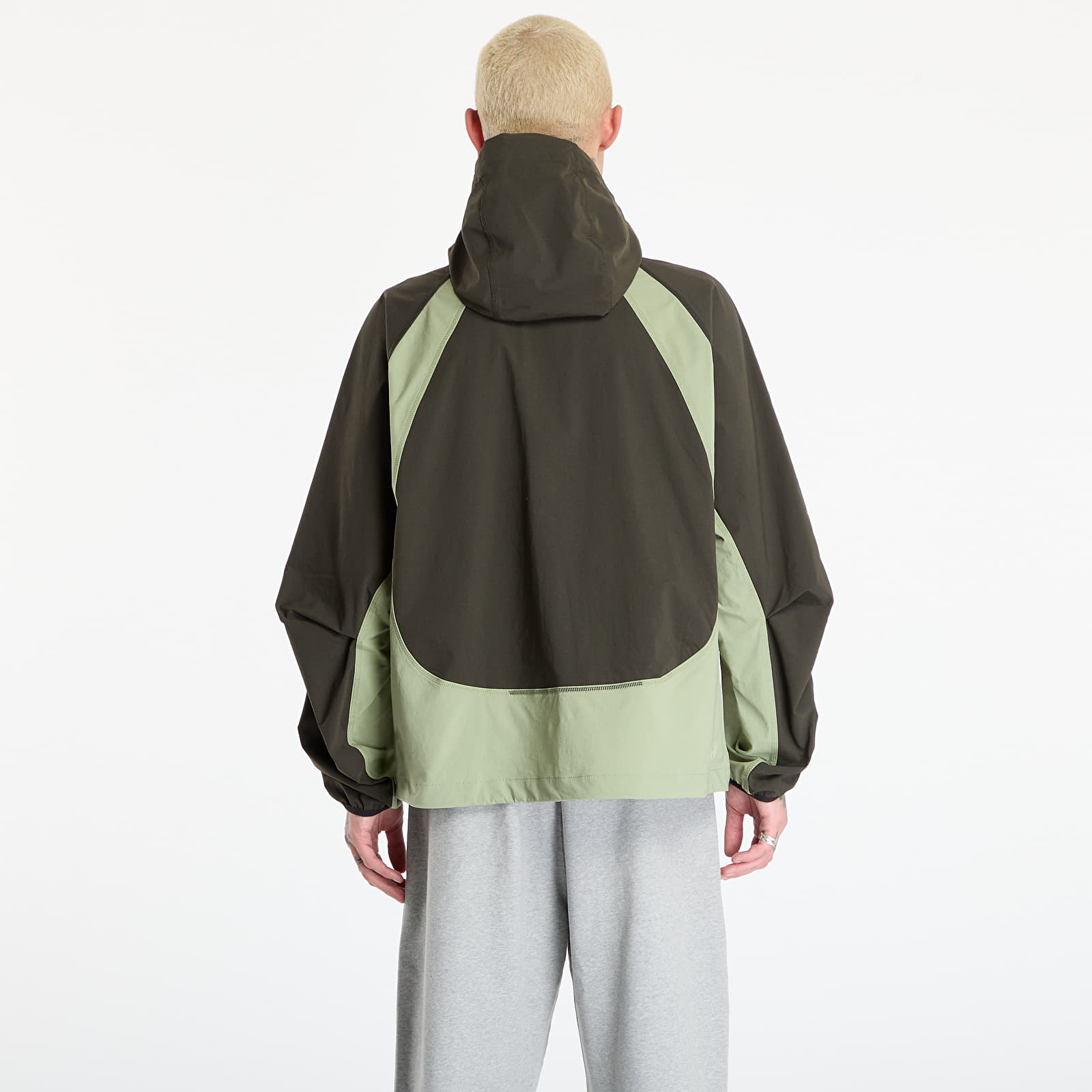 Jacken Nike Tech Men's Dri-FIT Woven Color-Block Windrunner Loose Jacket Sequoia/ Oil Green/ Black