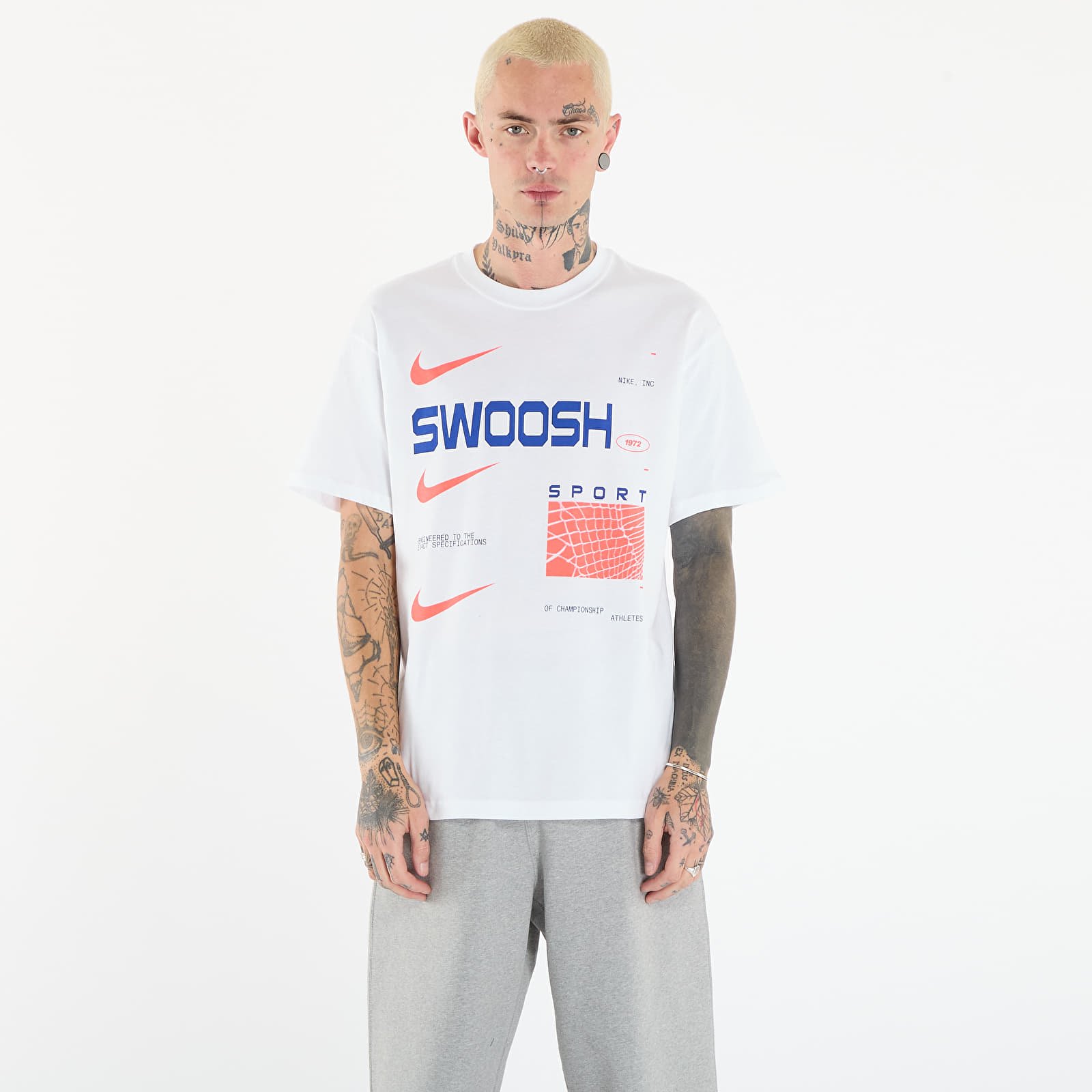 Männer T-Shirts Nike M NSW Tee M90 OC LG GFX SEGB White