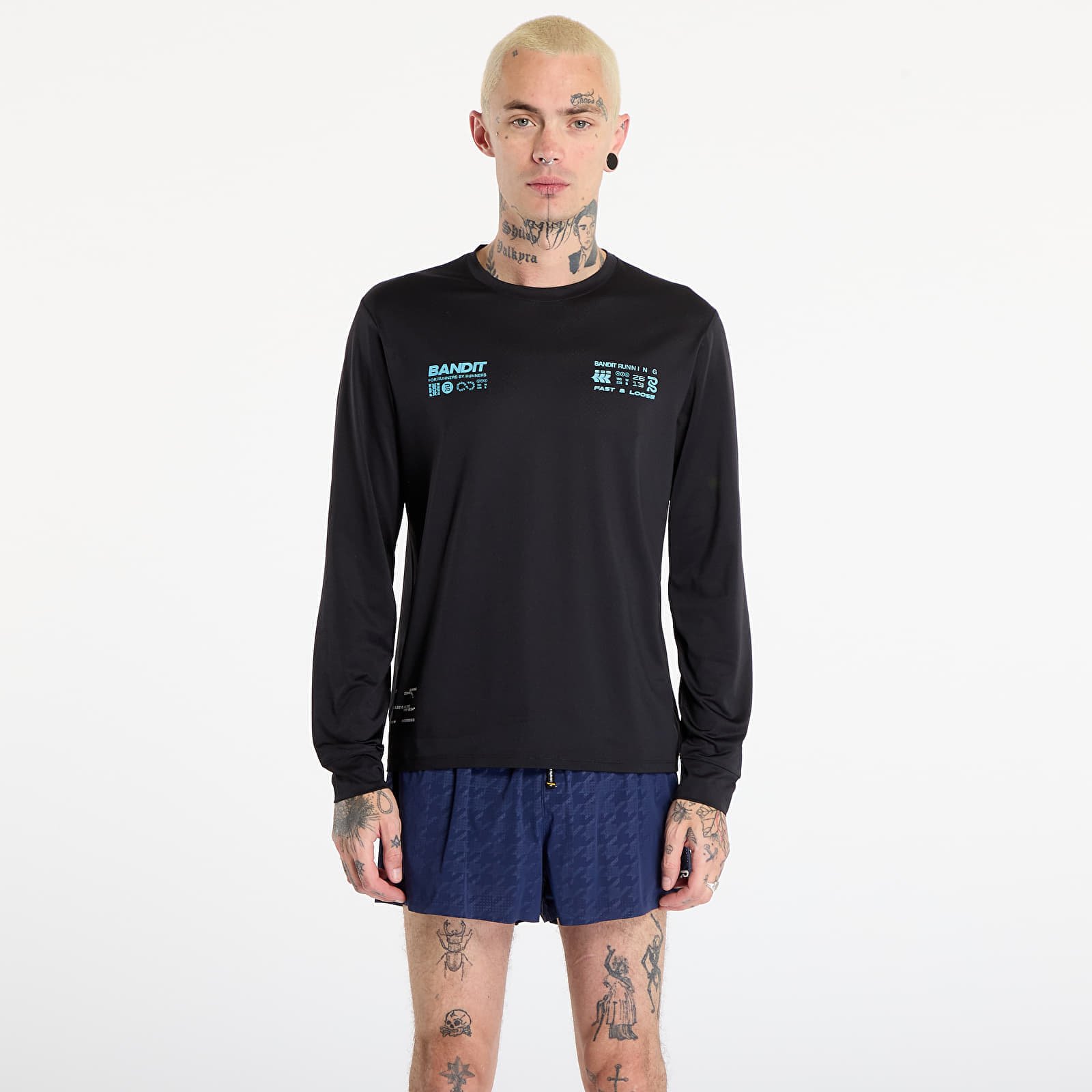 Tricou Bandit NanoMesh™ Infographic Long Sleeve Black L