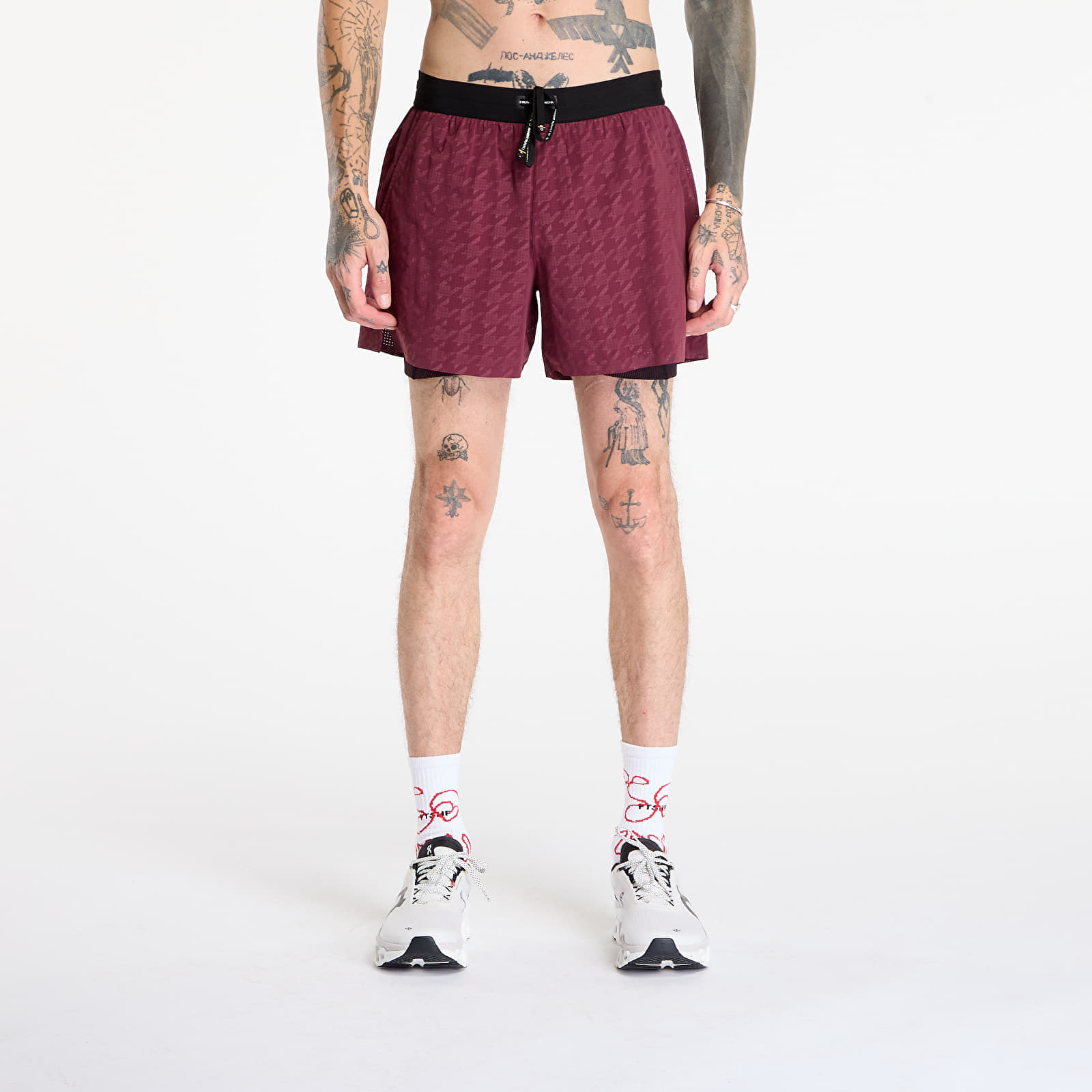 Pantaloni scurți Bandit Vento™ 5 Mens Training Short Houndstooth Fig M