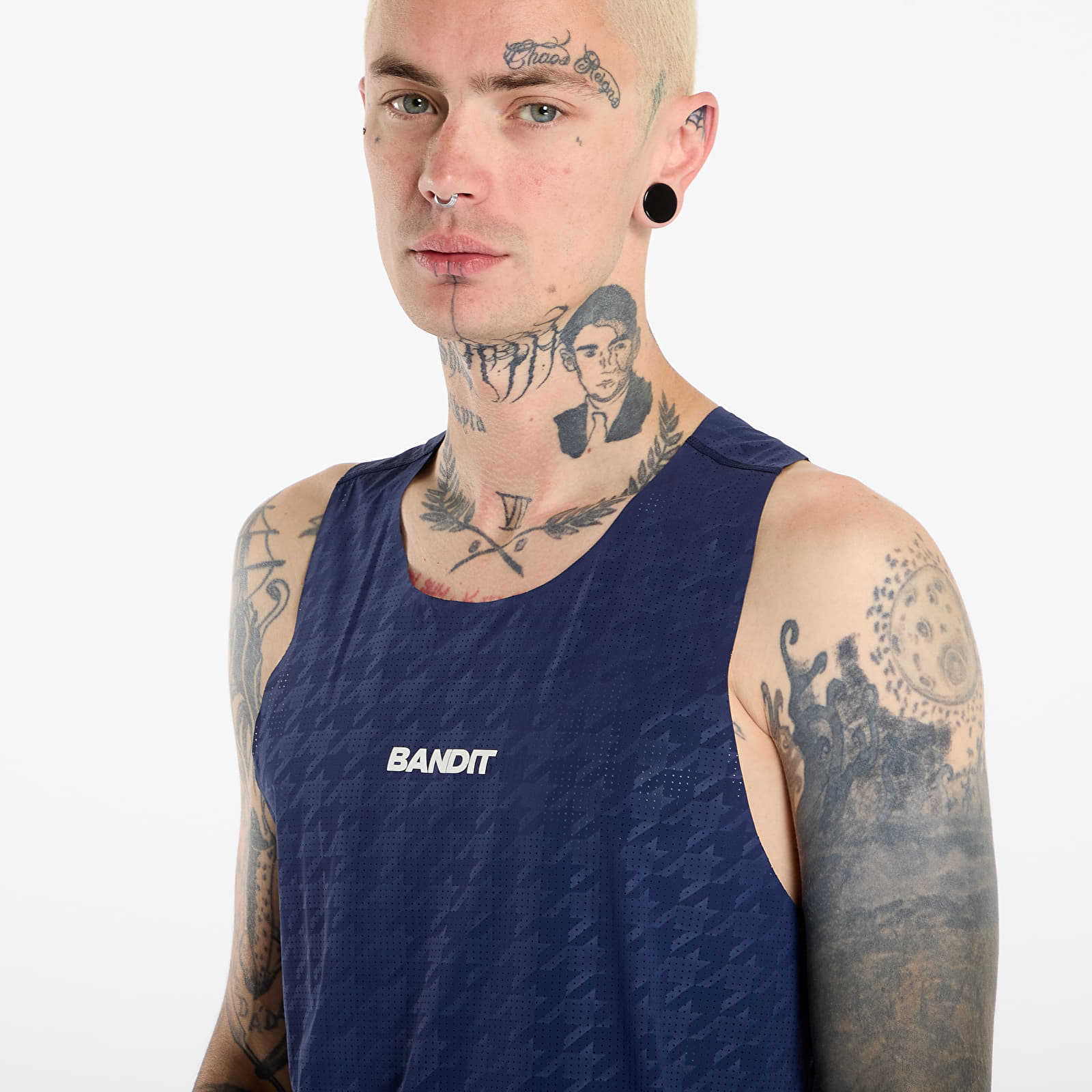 Västar Bandit Embossed Vento™ Performance Singlet NY Navy