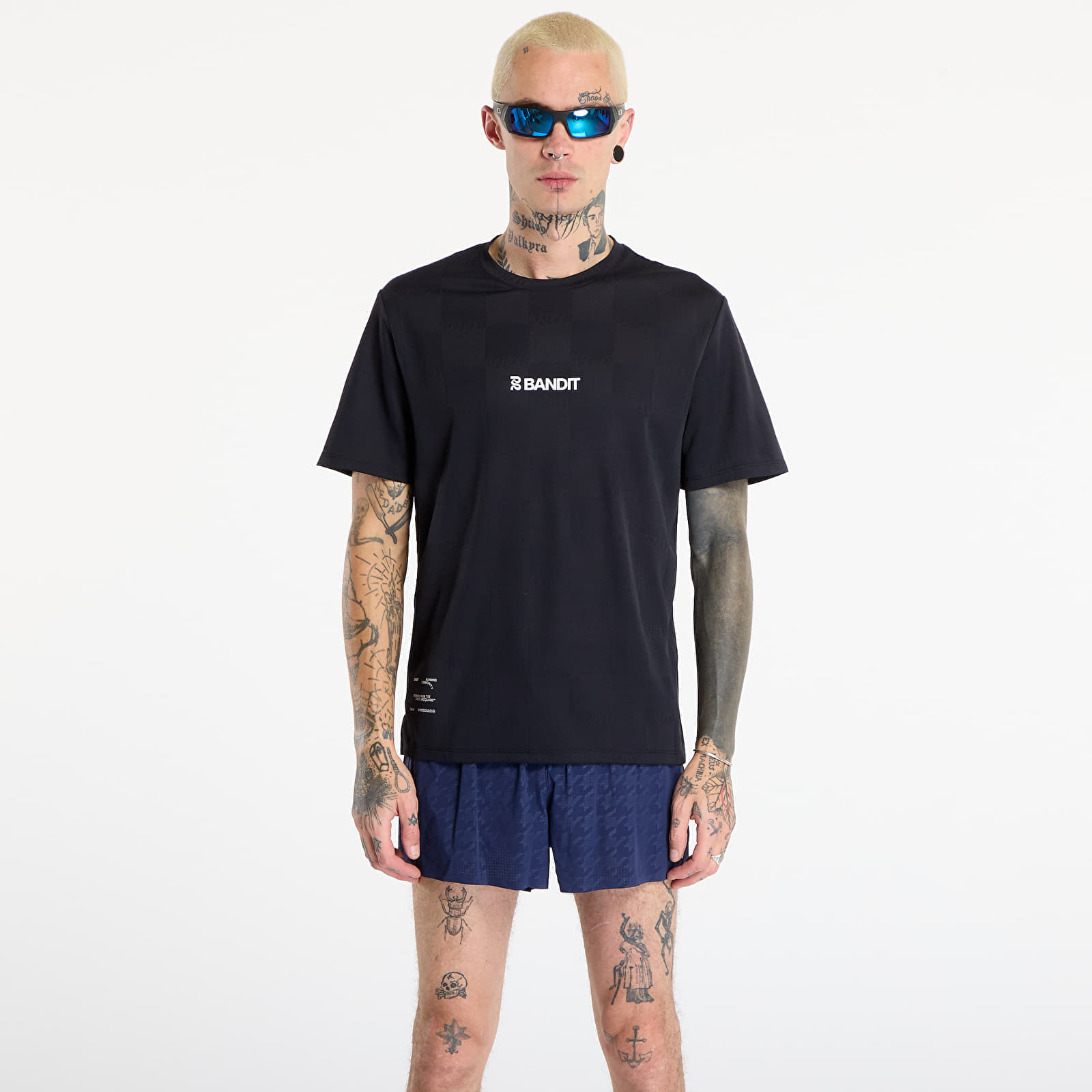 Tricou Bandit Cheque Jacquard Short Sleeve Tee Black M
