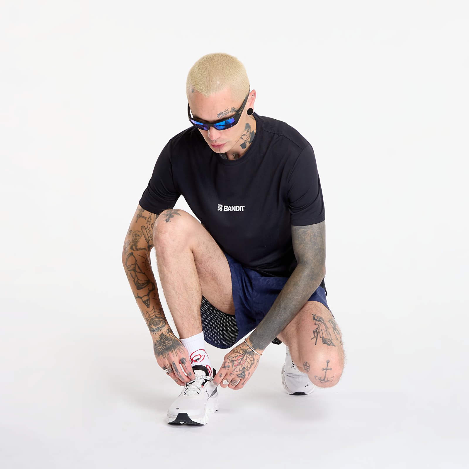 T-shirts Bandit Cheque Jacquard Short Sleeve Tee Black
