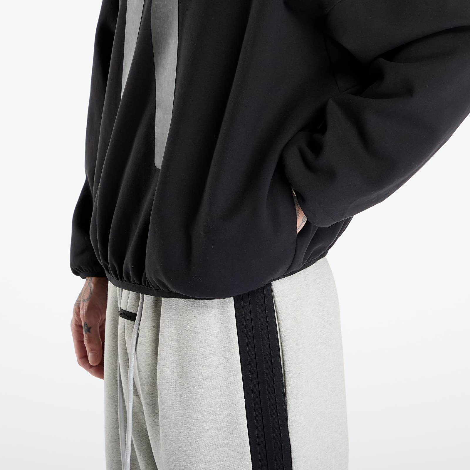 Moški hoodiji adidas x Fear Of God Athletics Suede Fleece Hoodie Black