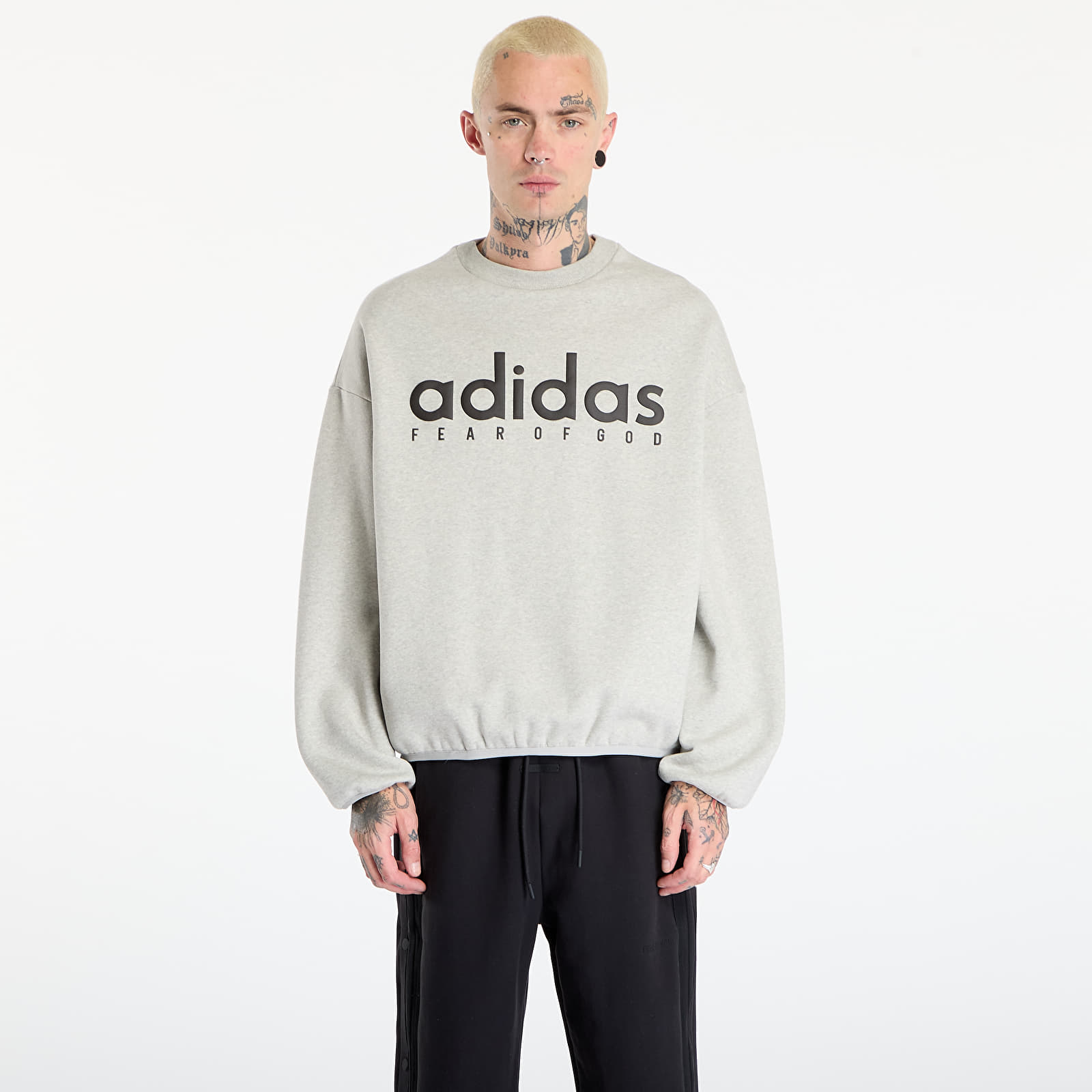 Pánské mikiny adidas x Fear Of God Athletics Cotton Fleece Crewneck Medium Grey Heather