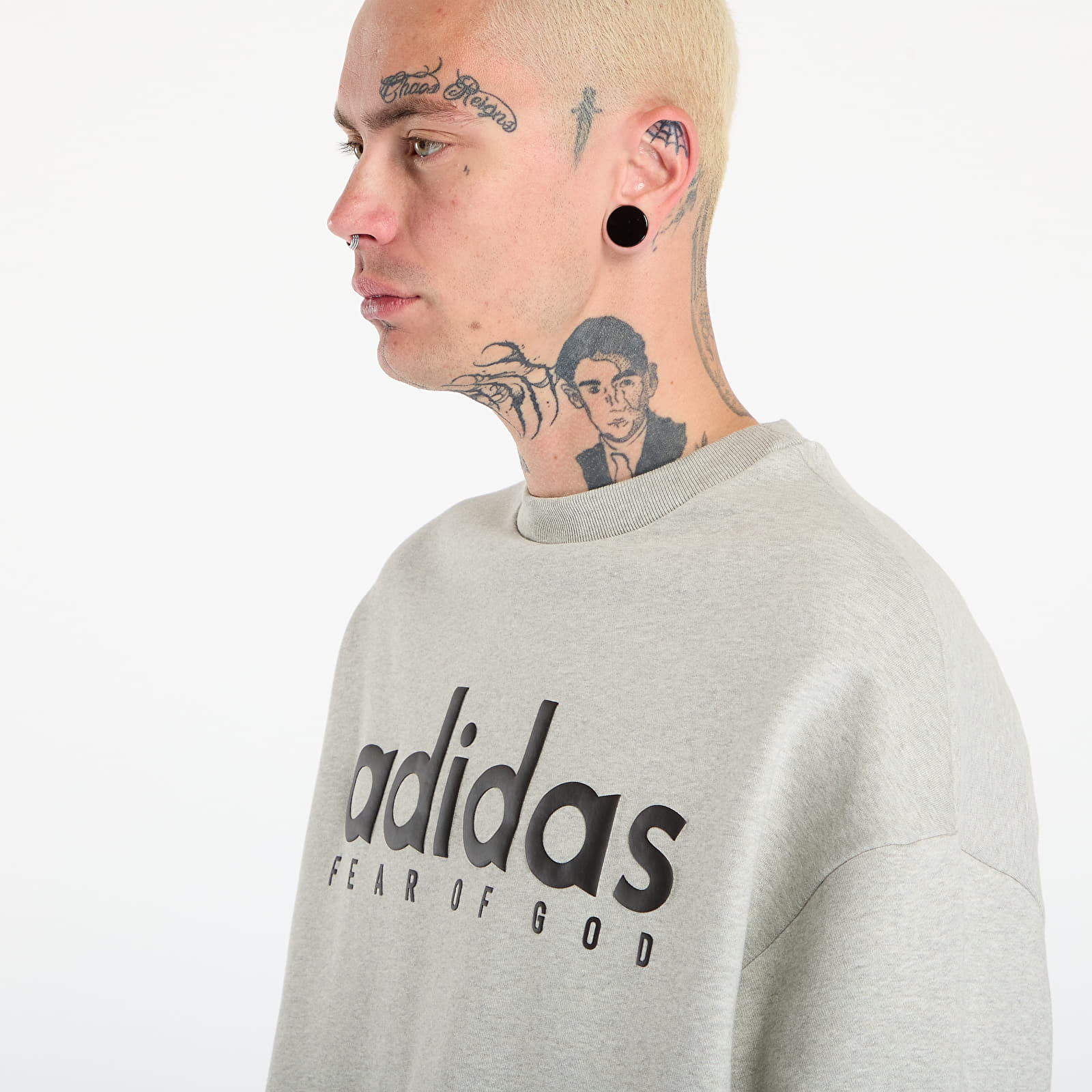 Pánské mikiny adidas x Fear Of God Athletics Cotton Fleece Crewneck Medium Grey Heather