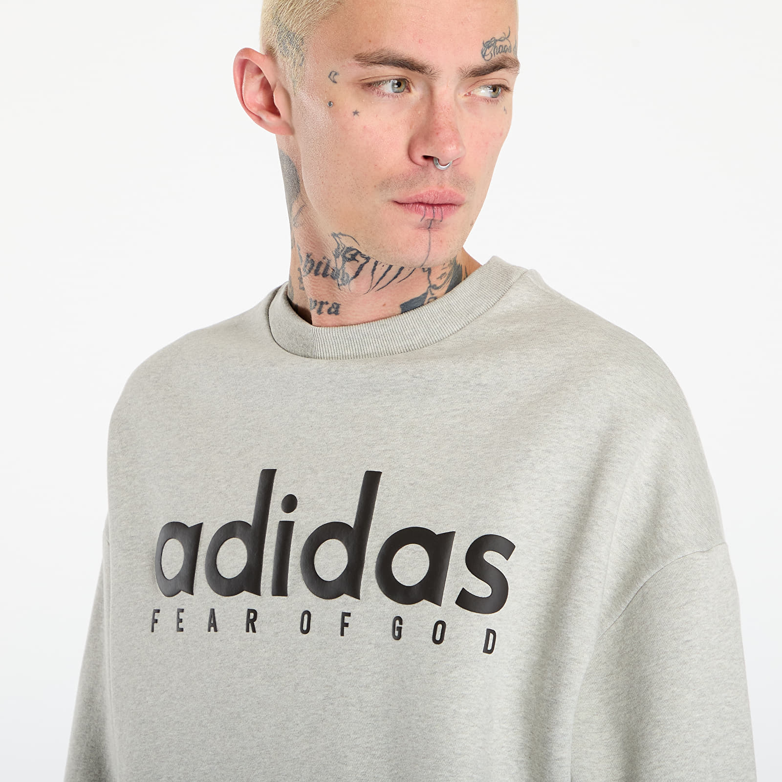 Pánské mikiny adidas x Fear Of God Athletics Cotton Fleece Crewneck Medium Grey Heather
