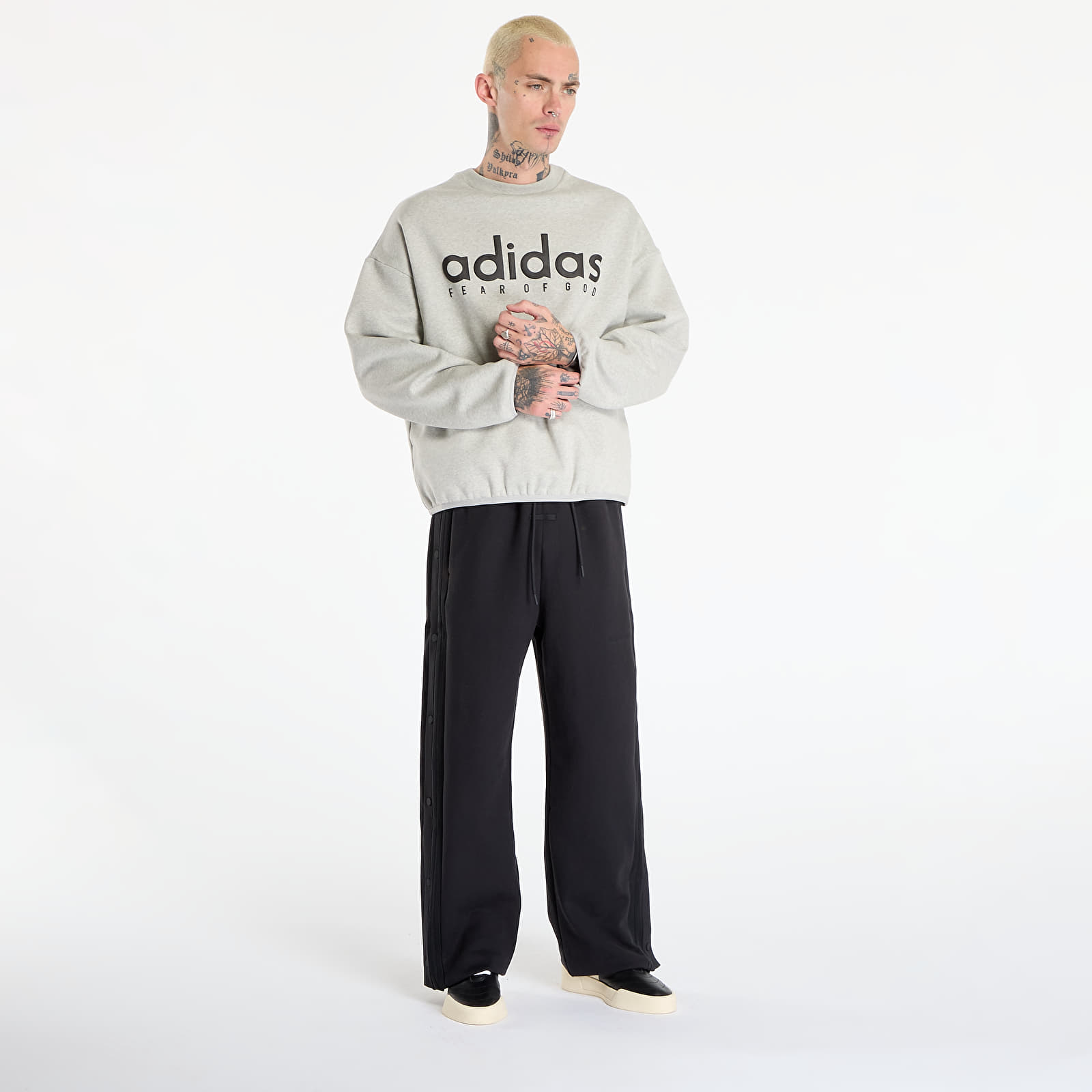 Pánské mikiny adidas x Fear Of God Athletics Cotton Fleece Crewneck Medium Grey Heather