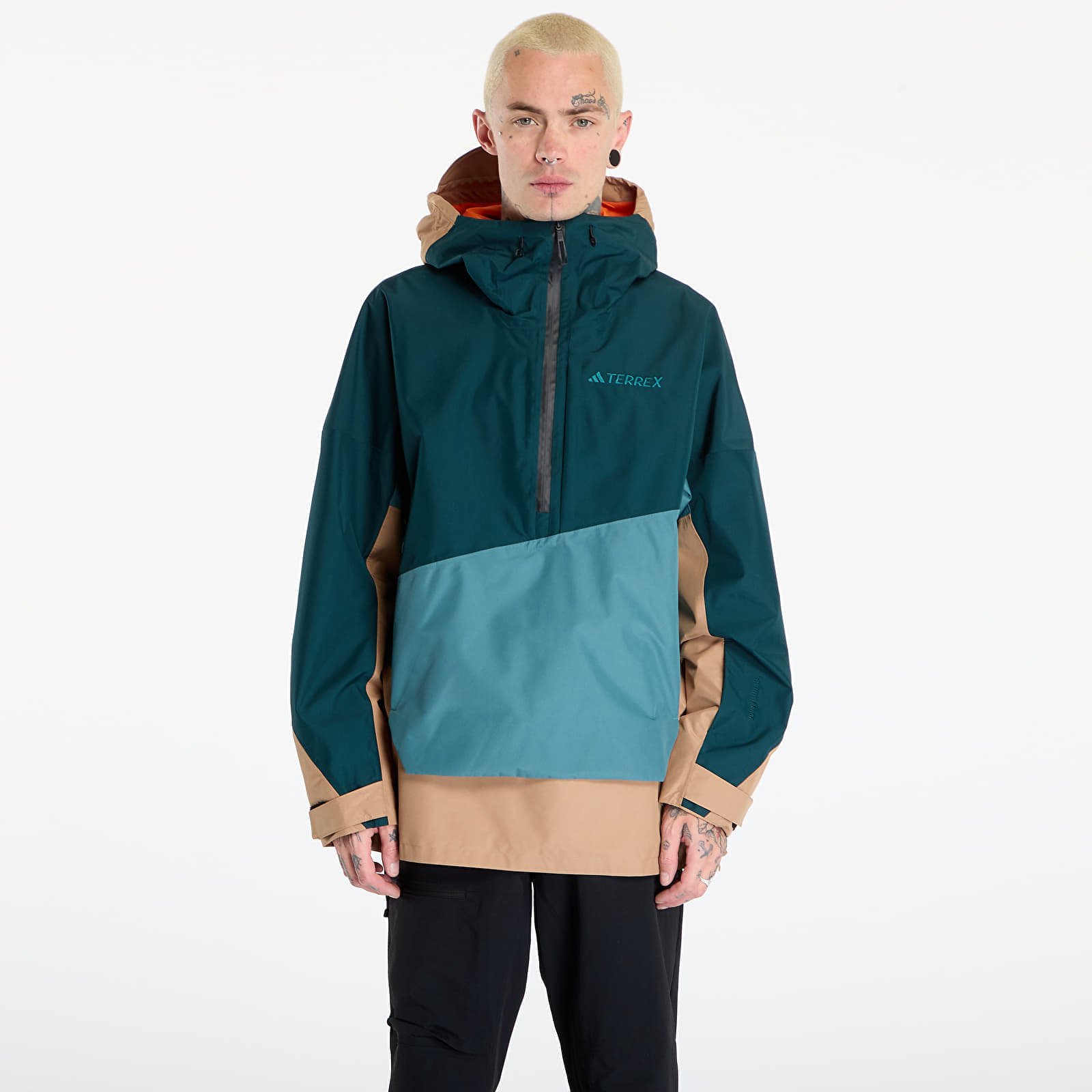 Jachetă adidas Terrex Xploric 2 Layer Lined CLIMAPROOF Anorak Preloved Teal XL