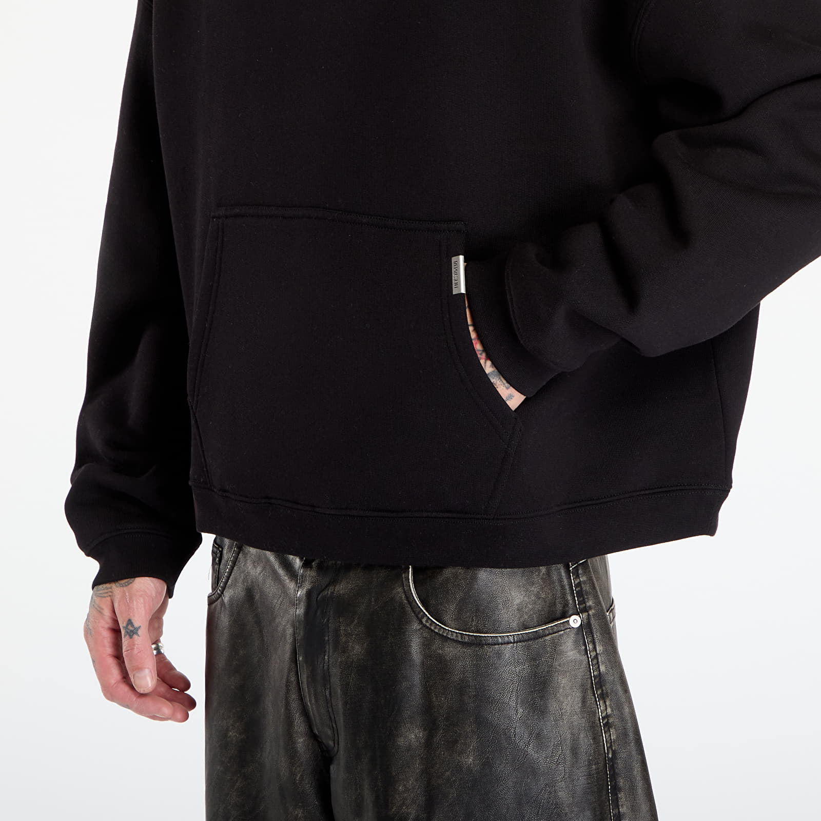 Mikinas ar kapuci un sporta krekli REPRESENT Initial Boxy Oversized Hoodie UNISEX Black