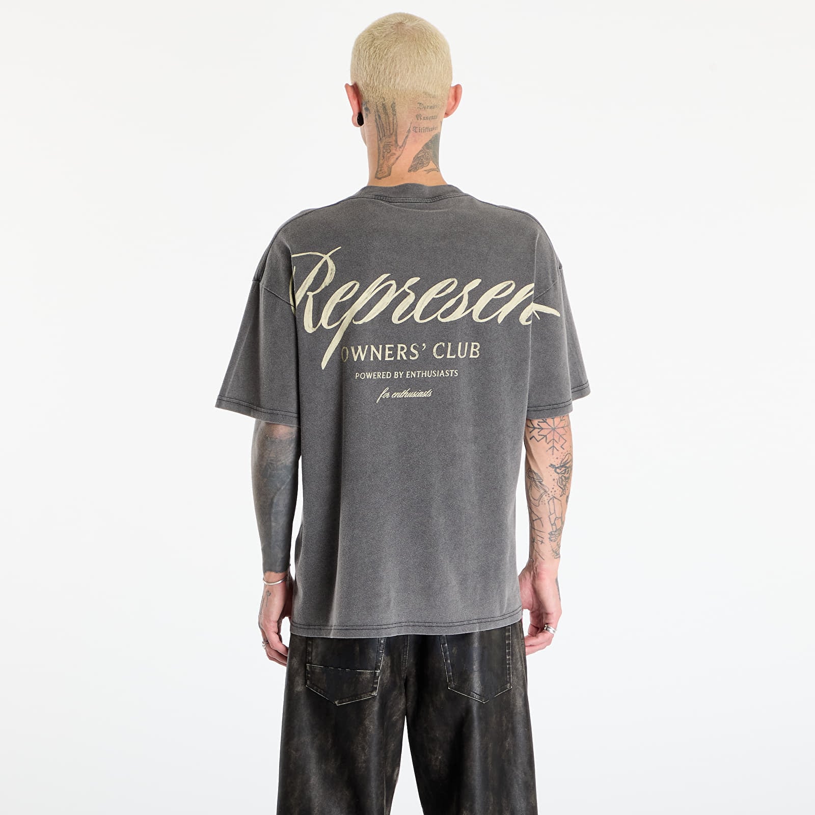 T-shirts REPRESENT Owners Club Script T-Shirt UNISEX Vintage Grey