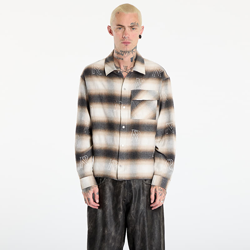 Paita REPRESENT All Over Initial Flannel UNISEX Latte